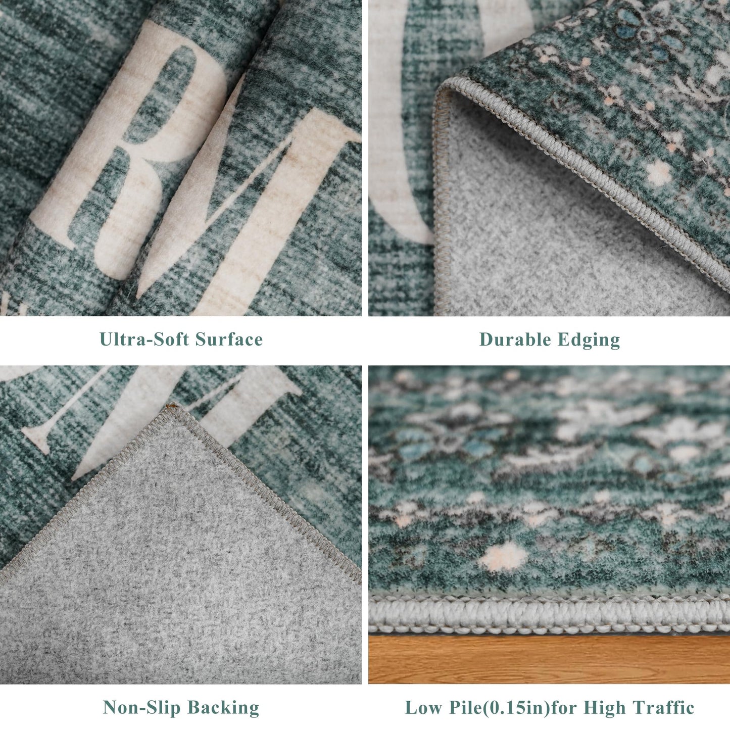 TOPRUUG 2x8 Kitchen Runner Rug: Non-Slip Kitchen Rugs Stain Resistant Kitchen Mats for Floor Low-Pile Carpet for Sink Soft Kitchen Runners Non Skid Washable 8 ft Mat Home Decor 2'x8' Beige BST202