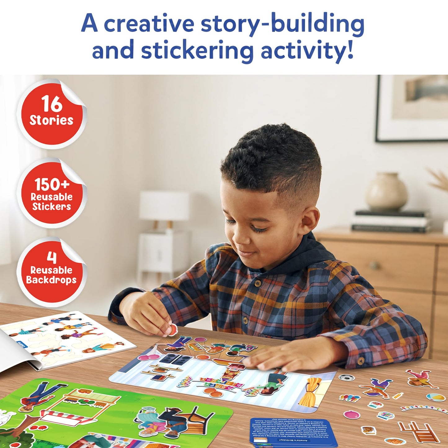 Skillmatics Activity Kit - Creative Storytelling & Skill Building with 150+ Reusable Stickers N3233