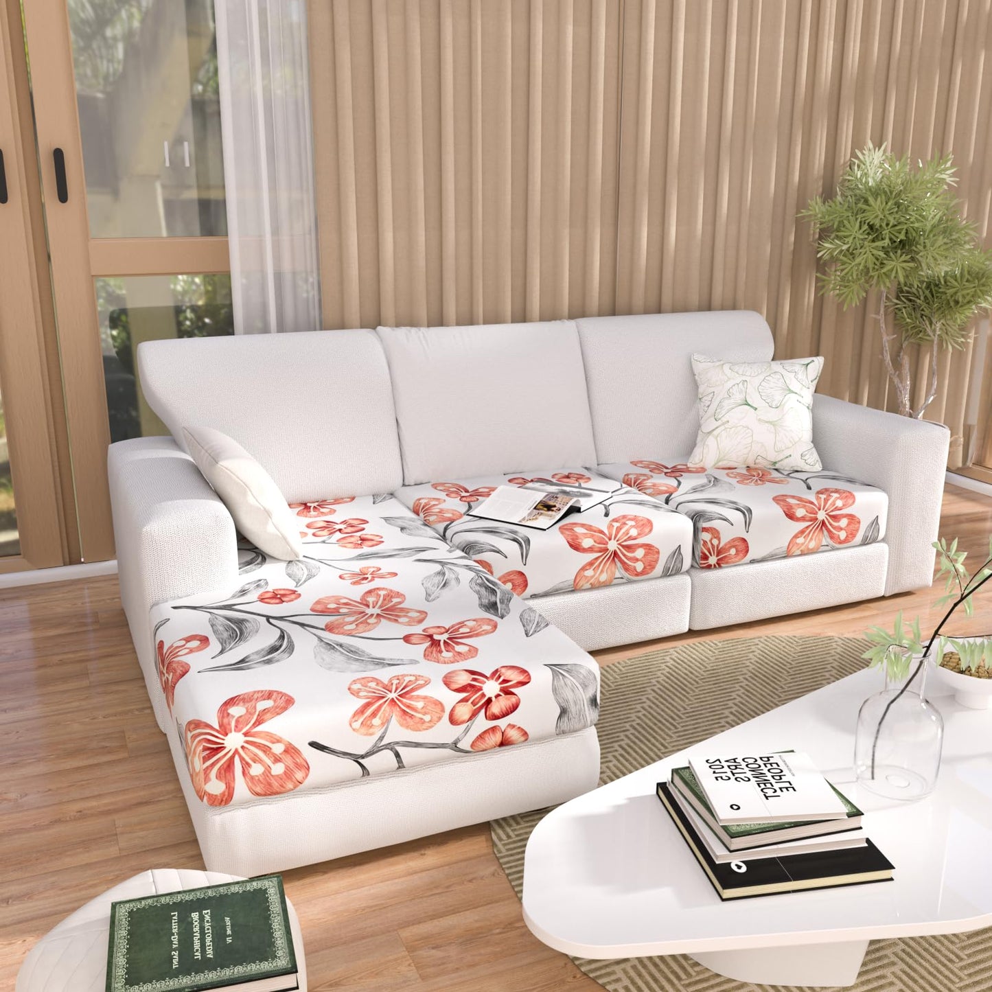 Stretch Couch Cushion Covers for Individual Sofa Seat Cushion,Washable Slipcover for Chair Loveseat Sofa,Furniture Protector Cushion Sofa Cover(Backrest or Seat) BST326H