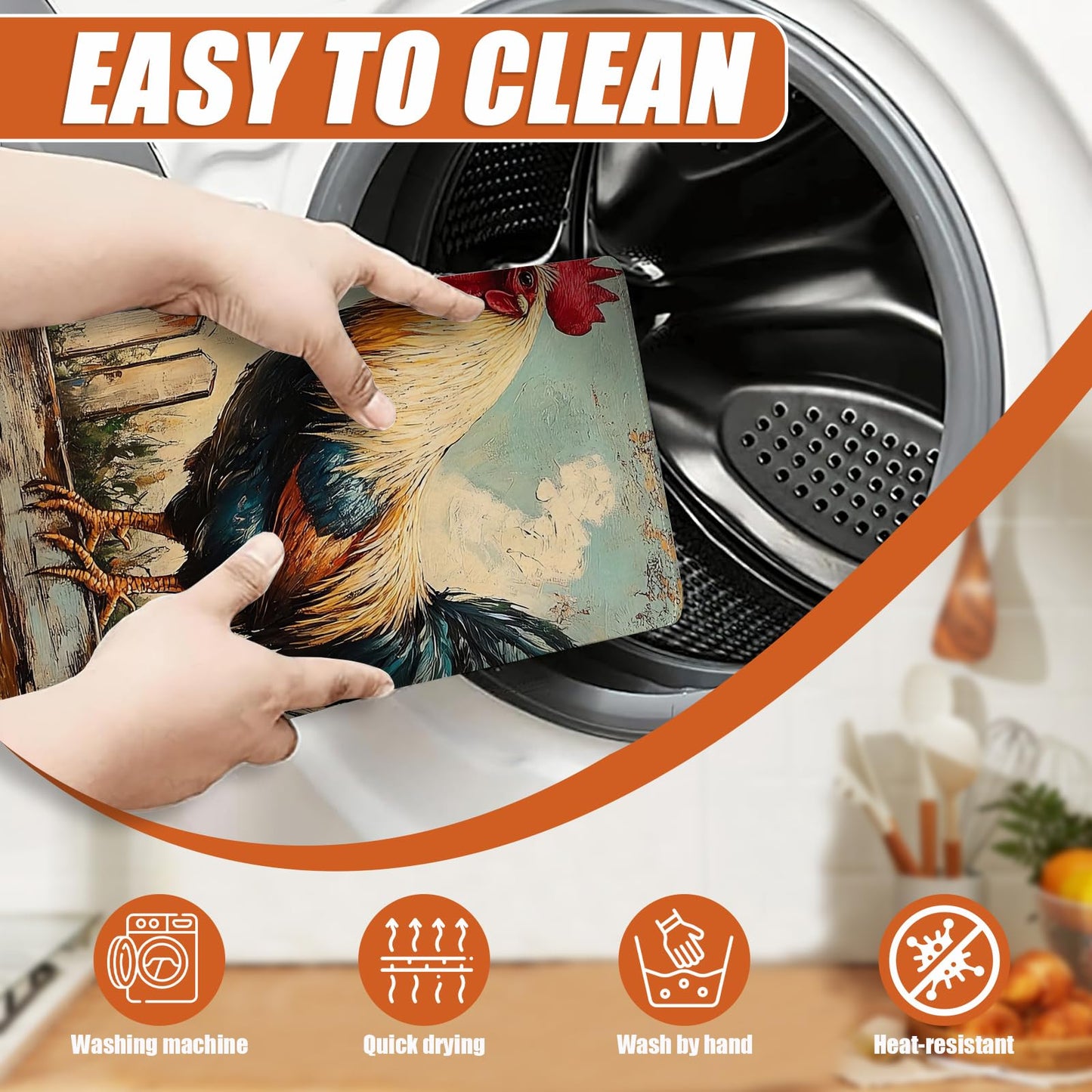 Brown Leopard Dish Drying Mat for Kitchen Counter Microfiber Absorbent Dish Kitchen Drying Mat Draining Reusable Washable for Dishes/Utensils/Counterto BST220