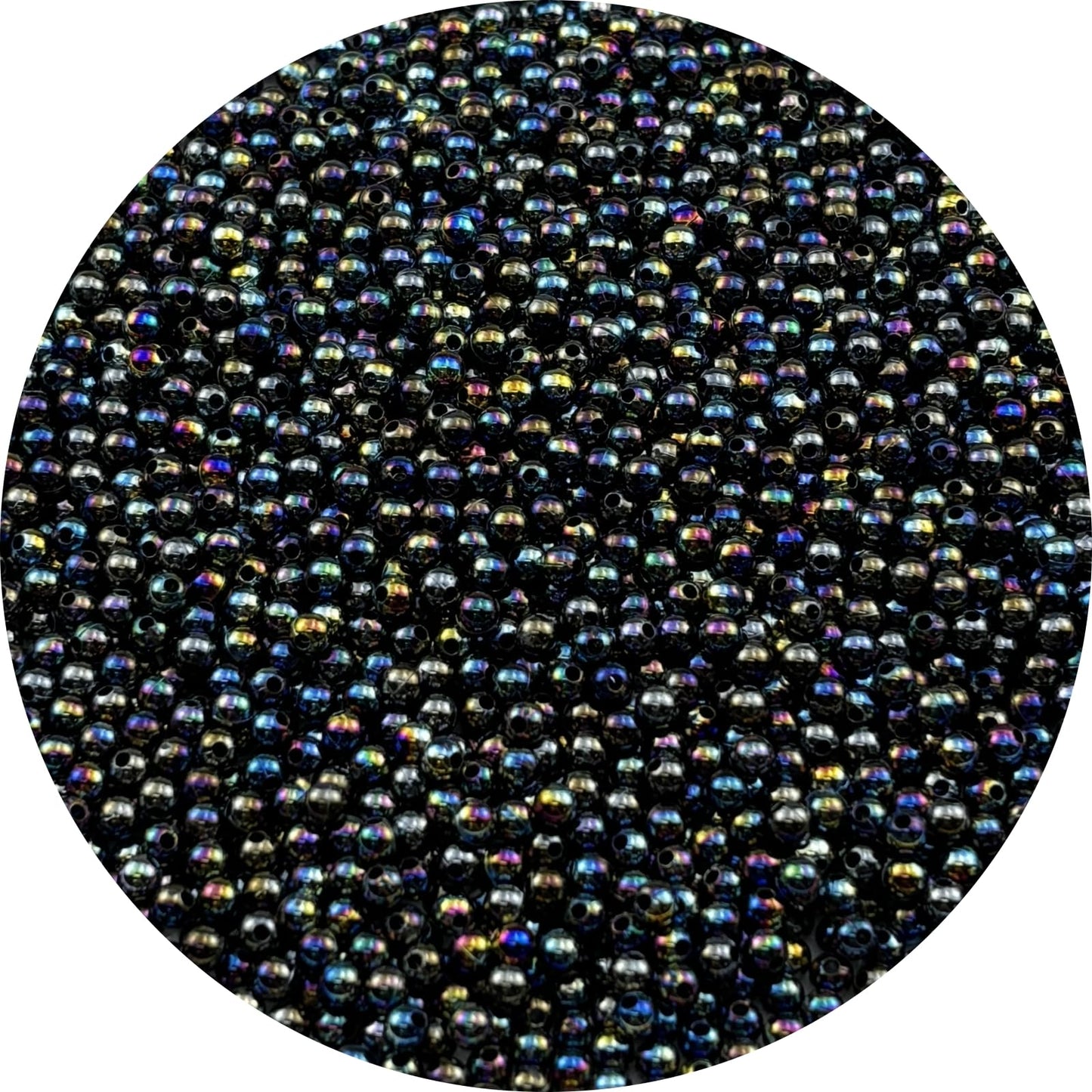 2000pcs 4mm Acrylic Round Beads AB Colors Acrylic Beads Round Spacer Beads with Hole for DIY Bracelet Necklace Jewelry Making Supplies Handmade Craft(Green AB) BST220