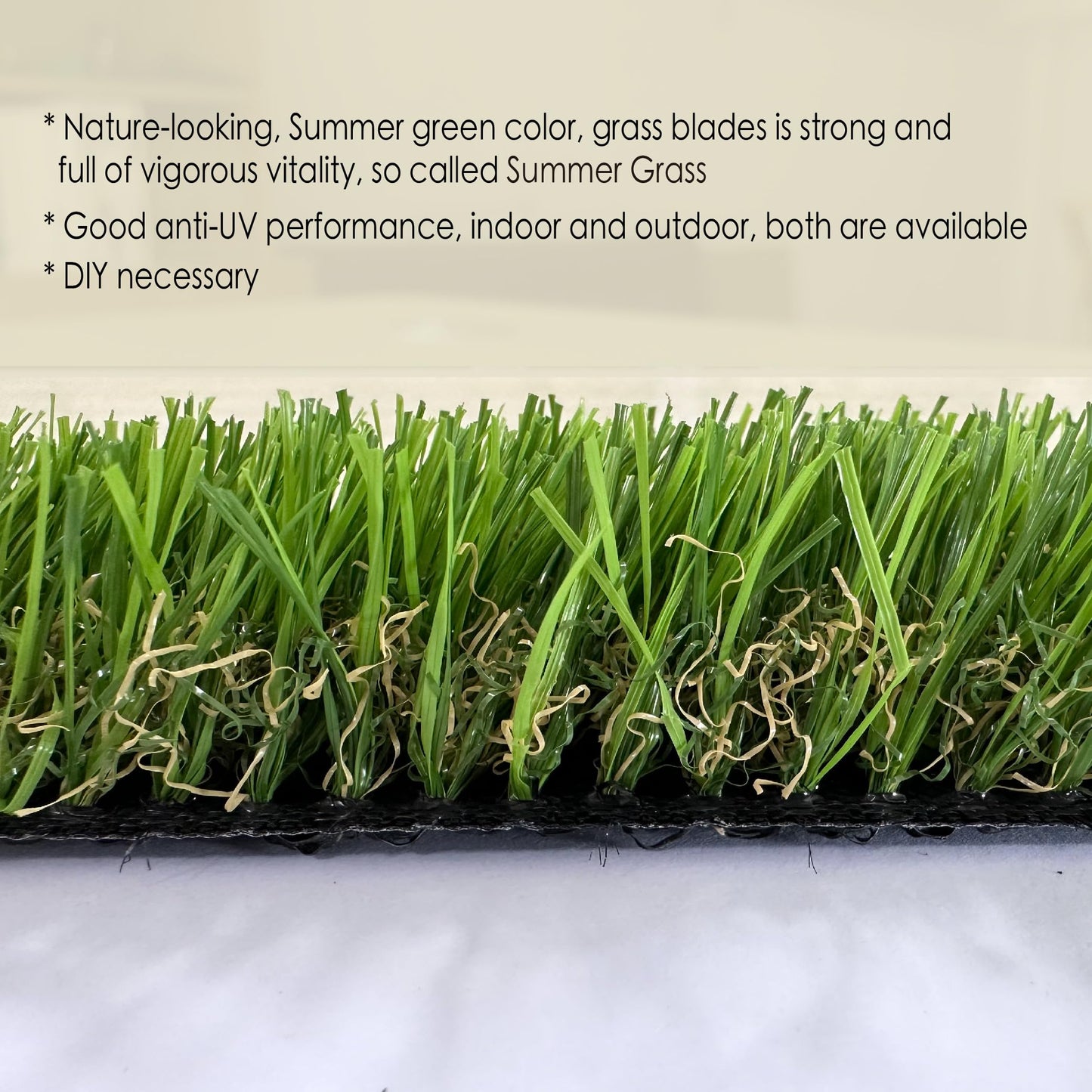 KuGuo Artificial Grass Decoration Strip Indoor/Outdoor DIY Fake Grass (Autumn, Width 2in x Length 11ft) BST220