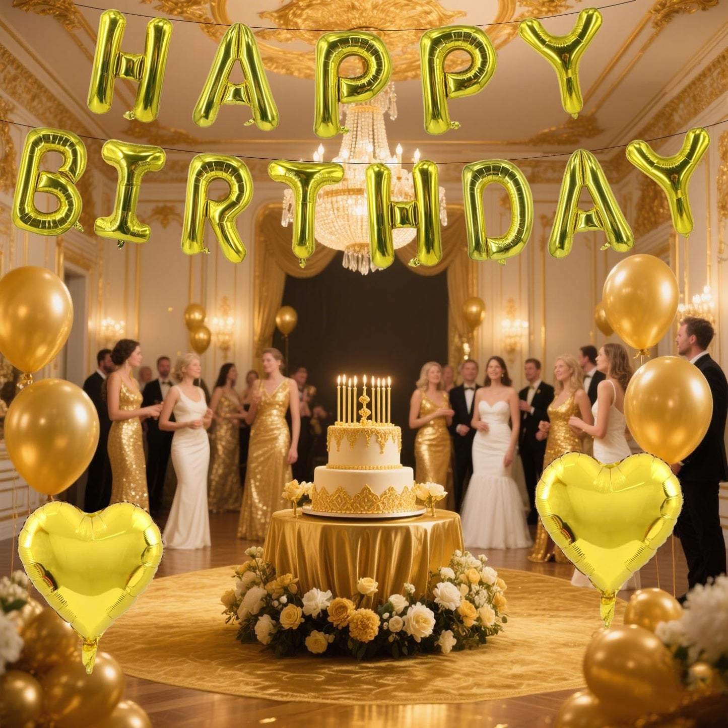 Green Happy Birthday Balloons Banner Foil Balloons Letters Banner Balloon for Green Themed Party Decoration Supplies Christmas Birthday Decoration Decor Ballons Arch Kits Party Balloon Set 15pcs BST326L