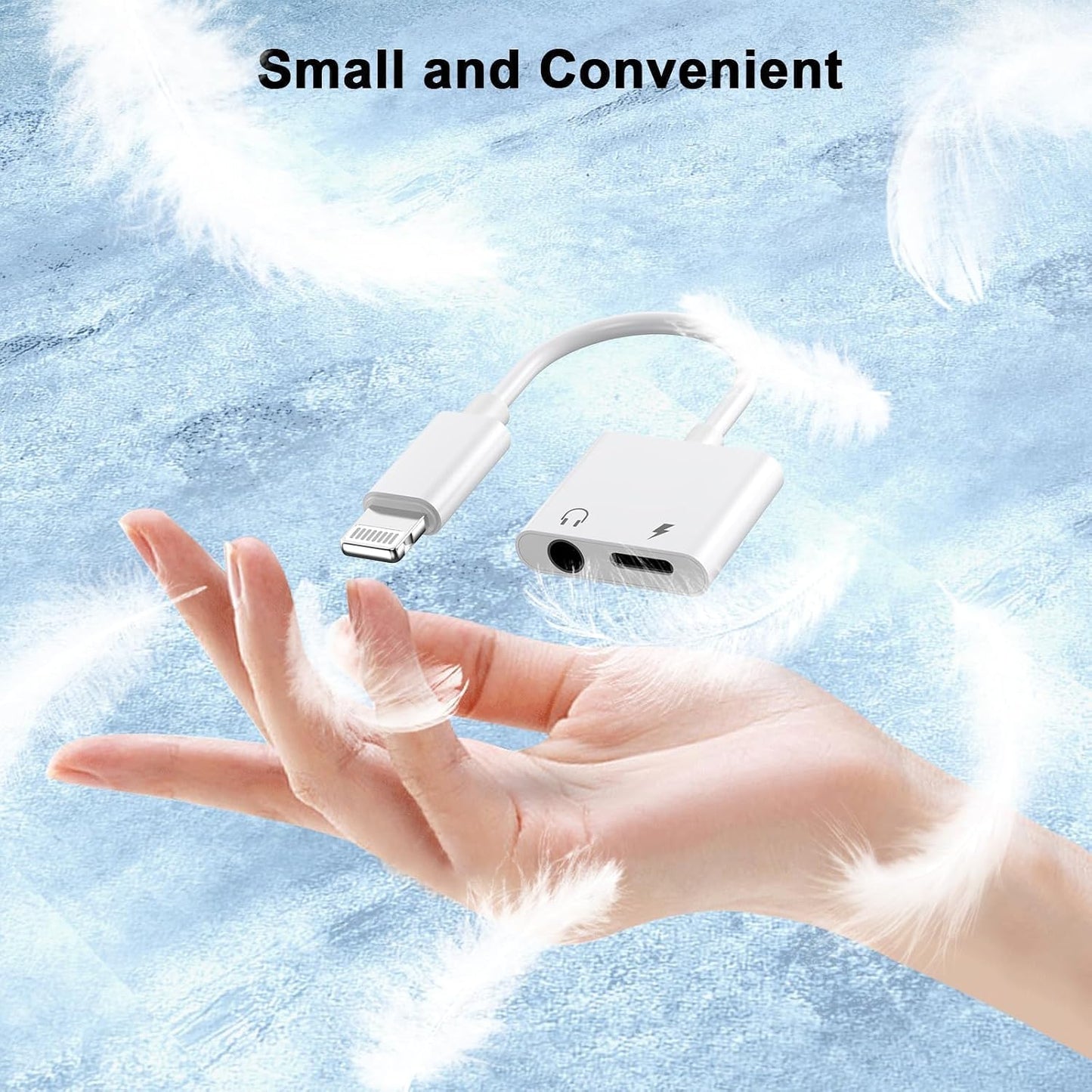 [Apple MFi Certified] iPhone Headphones Adapter, 2 Pack 2 in 1 Lightning to 3.5 mm Headphone Jack Aux Audio and Charger Cable Splitter Adapter Dongle for iPhone 14 13 12 11 Pro Max XS XR X 8 7 WN420