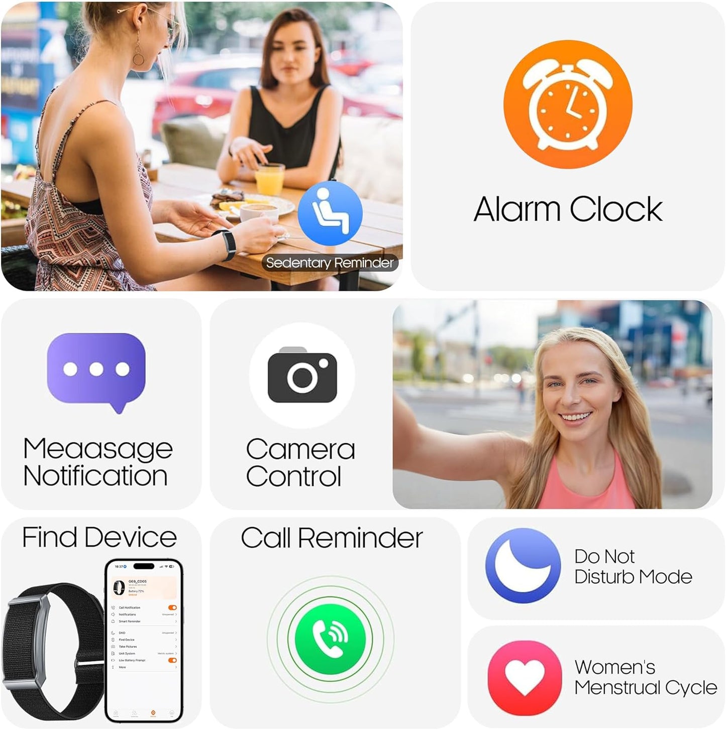Smart Bracelet Activity Tracker Heart Rate Body Monitoring AI Health 89