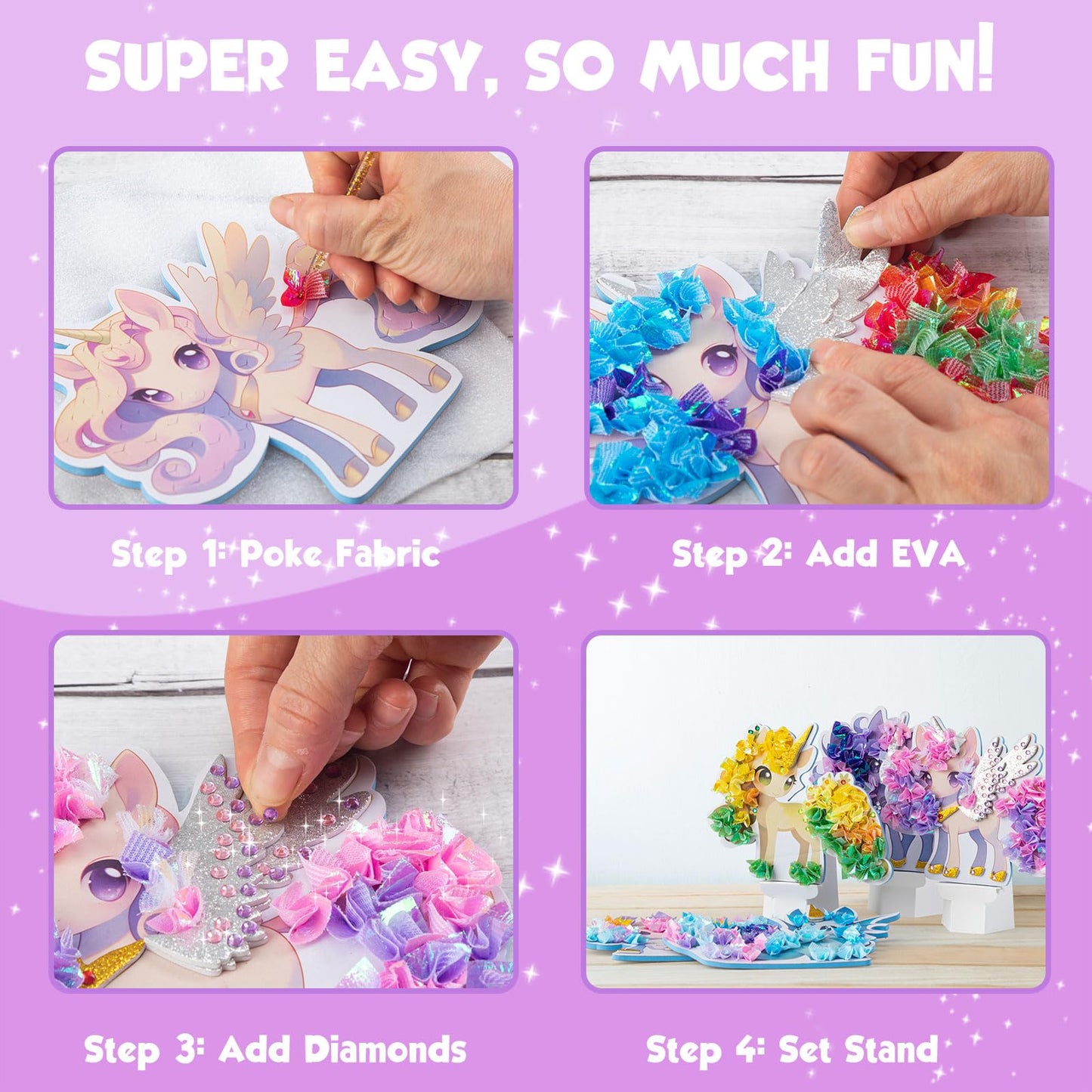 MyPixie Poke Art Kits for Girls, Arts and Crafts for Kids 4-8, DIY Creative Activity Toys, Christmas Birthday Gifts for Girls 4 5 6 7 8 9 10 Year Old