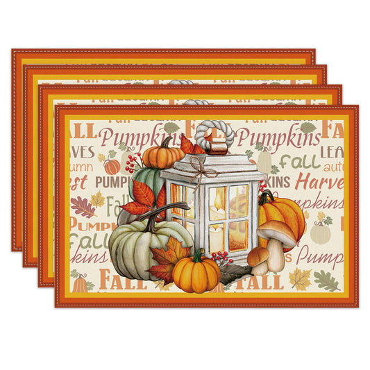 Fall Table Runner-Farmhouse Fall Leaves Pumpkin Table Decor Autumn Thanksgiving Home Kitchen Dining Room Table Decorations 13x36 Inch BST220