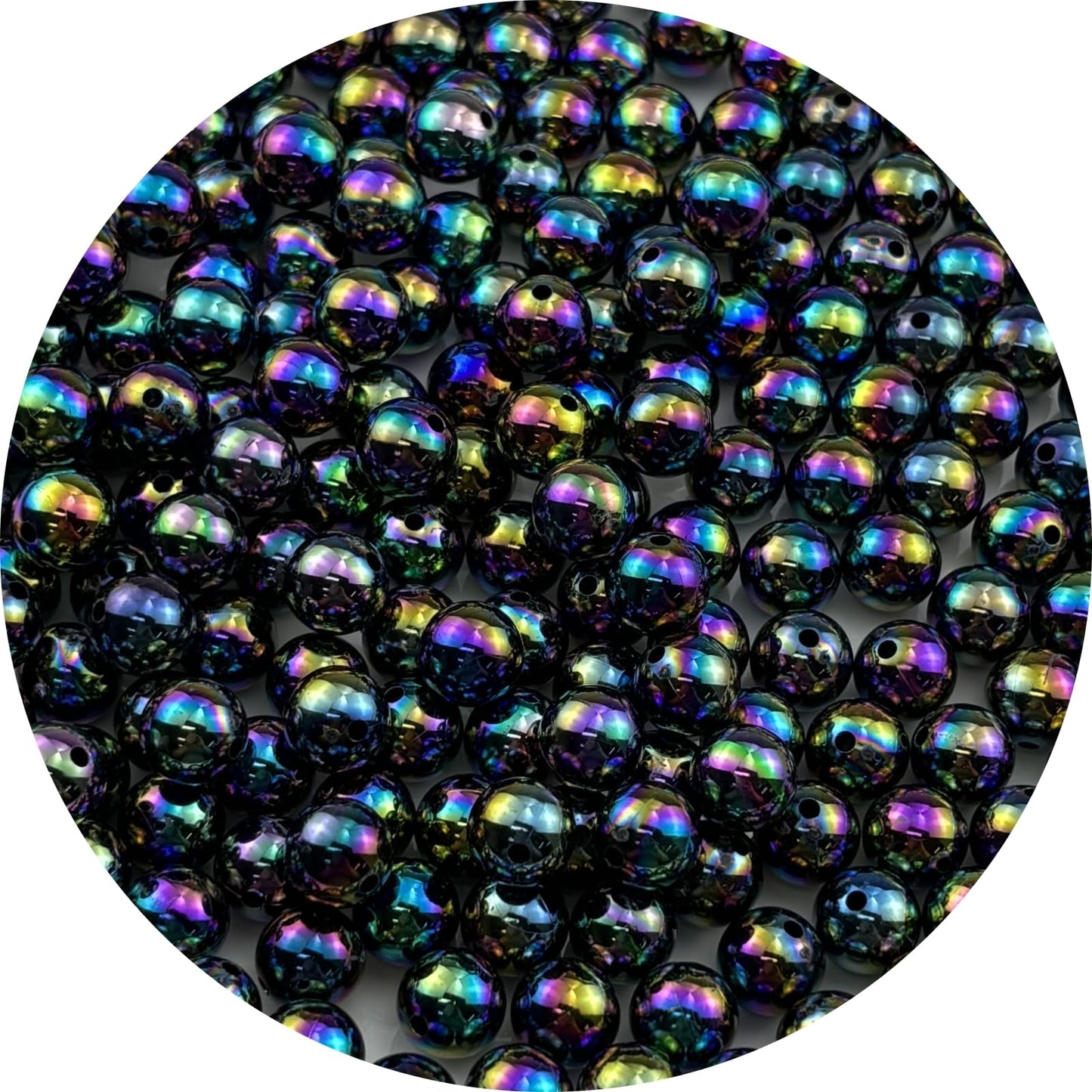 2000pcs 4mm Acrylic Round Beads AB Colors Acrylic Beads Round Spacer Beads with Hole for DIY Bracelet Necklace Jewelry Making Supplies Handmade Craft(Green AB) BST220