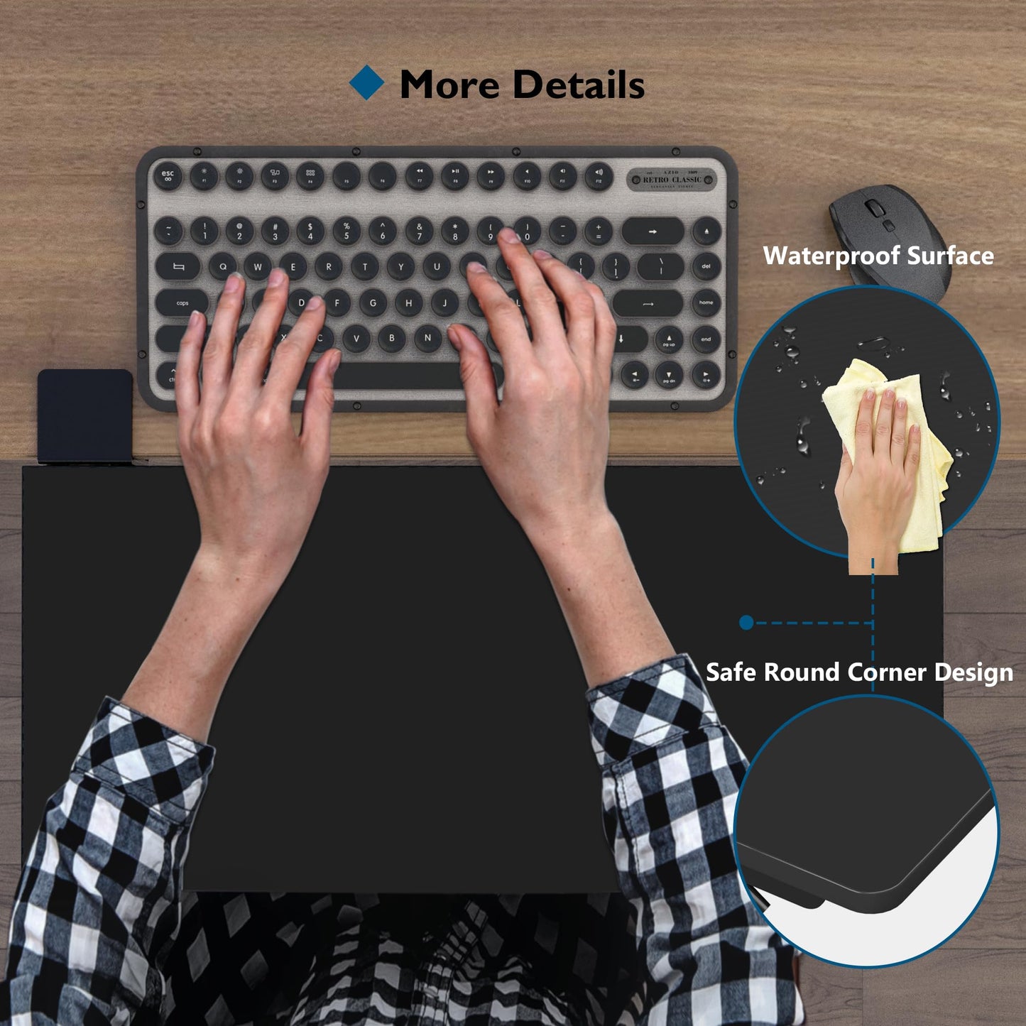 BONTEC Ergonomic Desk Extender Tray, 9.5"x9.1" Wrist Rest Shelf | 90°Foldable Elbow Support, Table Mount Arm, Clamp on Computer Arm Rest for Desk, Office & Home Use,Durable Easy to Install BST202