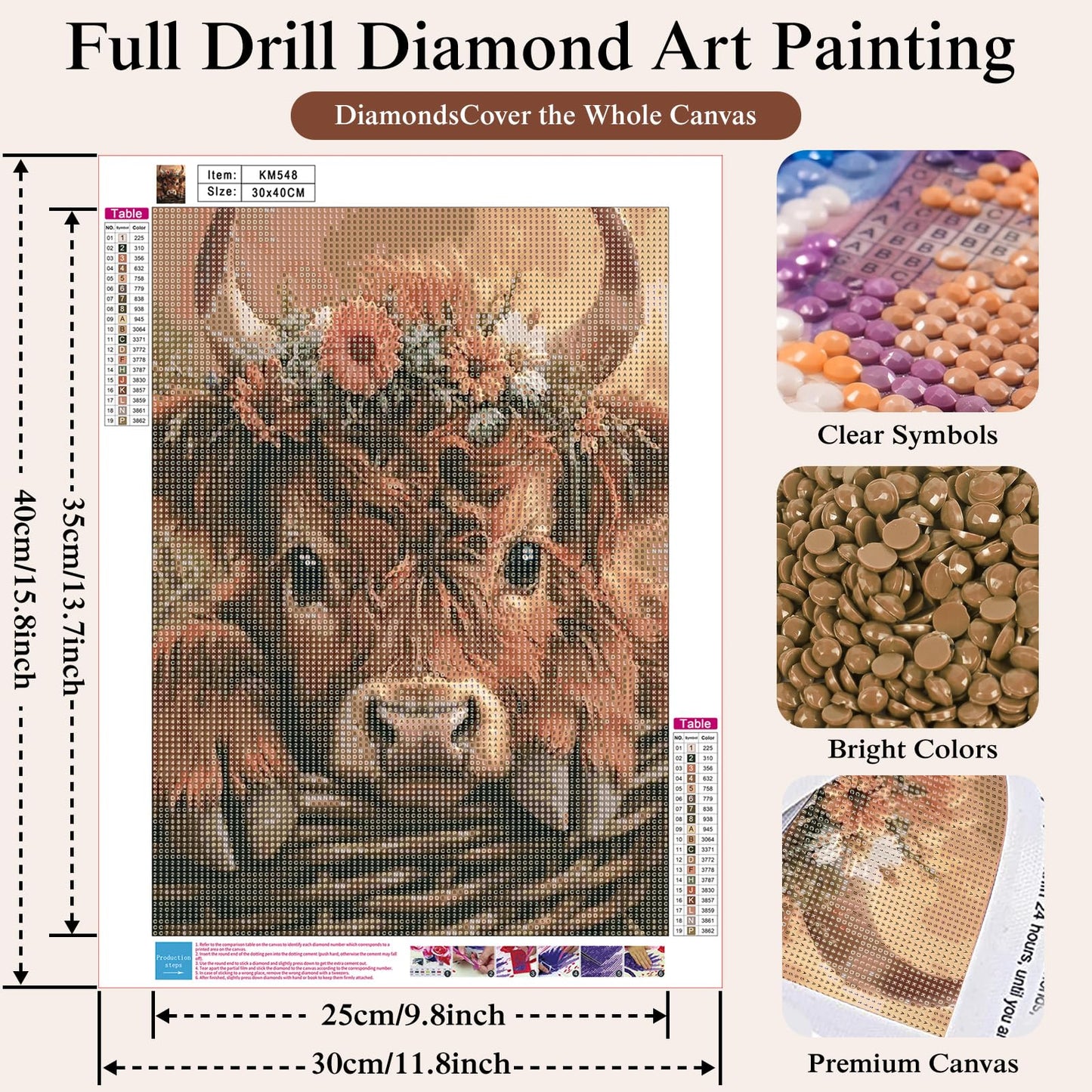 Mosaflare White Tigers Diamond Painting Kits for Adults 12x16 Inch | 5D Diamond Art for Beginners, DIY Full Round Drill Paint by Diamonds Dot Gem Art for Adult, Home Wall Decor BST326L
