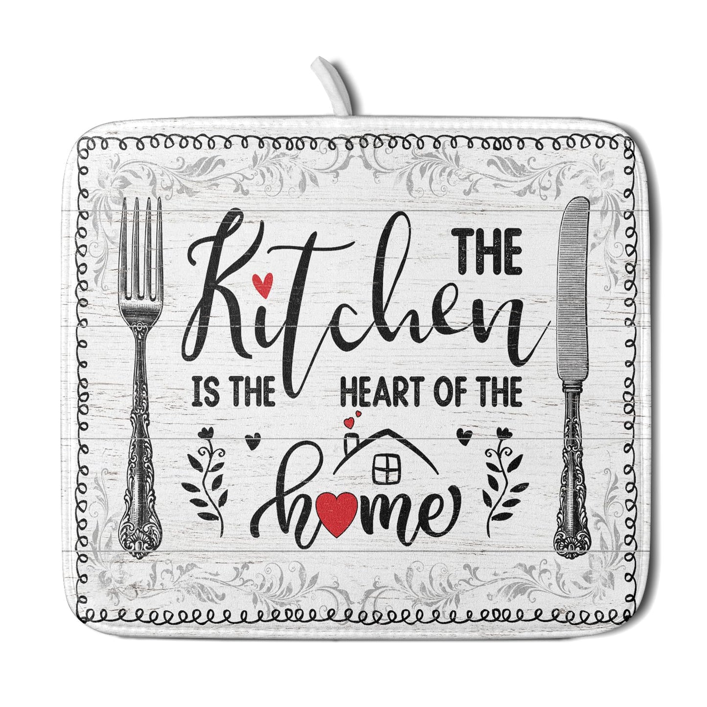 Fall Pumpkin Dish Drying Mat for Kitchen Counter Decor 18x24 Inch Halloween Thanksgiving Dish Drainer Mats Absorbent Reversible Dishes Pad BST220