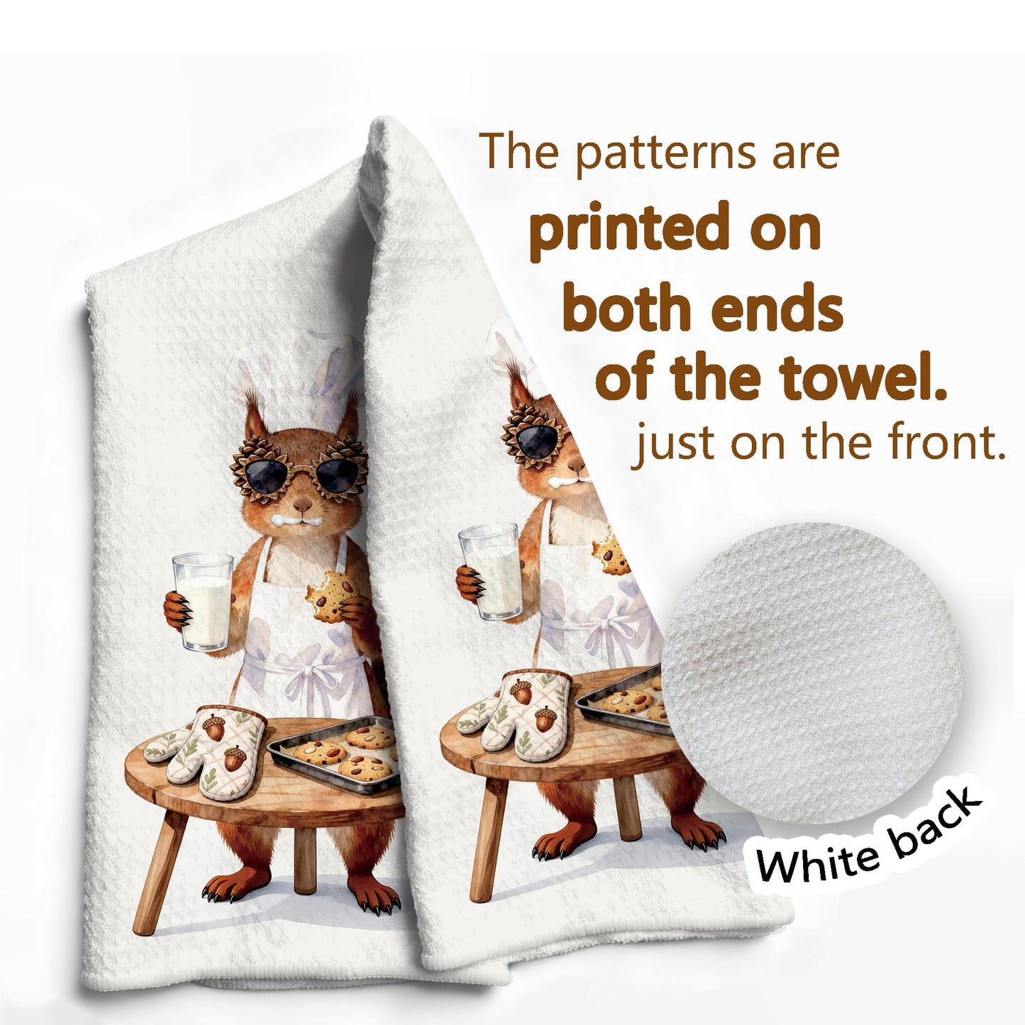 Funny Cat Gifts Kitchen Towels, Cute Cat with Knife and Fork Microfiber Dish Tea Towel for Kitchen Decor, Funny Cats Cooking Decor, is It Dinner Time Yet, 16x24 Inch BST220