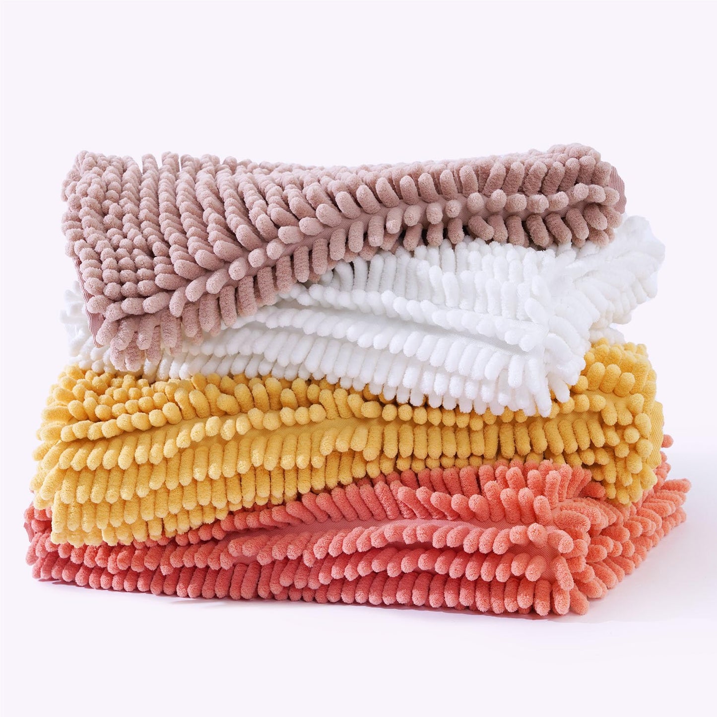 FRESHMINT Chenille Bathroom Rugs Mat 24"x17", Non-Slip Bath Mat for Bathroom Floor & Bathtub, Washable Soft Shower Shag Bath Rugs, Fluffy Thick Water Absorbent Microfiber Shower Mat, Sage Green BST220