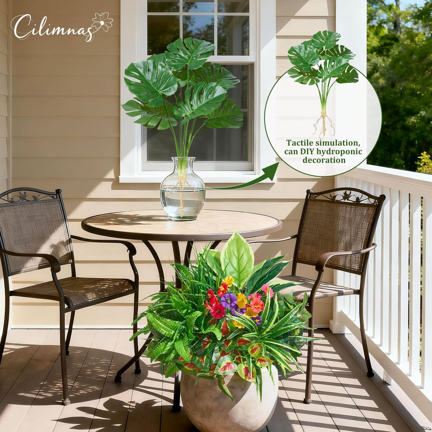 Artificial Plants Outdoor 12PCS UV Resistant Fake Greenery | Highly Realistic Faux Plant Outside with Stems for Front Proch Garden Patio Planters Window Boxes Home Decor BST326H
