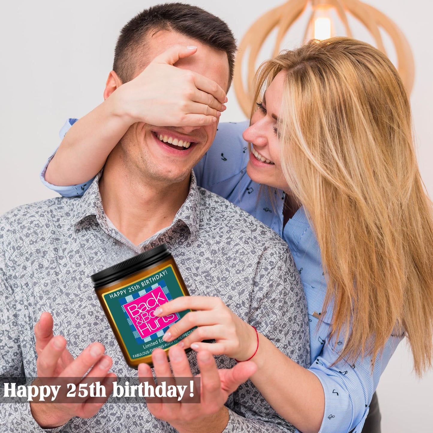 Happy 80th Birthday Decorations Gifts for Women Men, 80th Birthday Candles for Her Him, Funny 80 Years Old Ideas- Lavender Scented Candle BST326L
