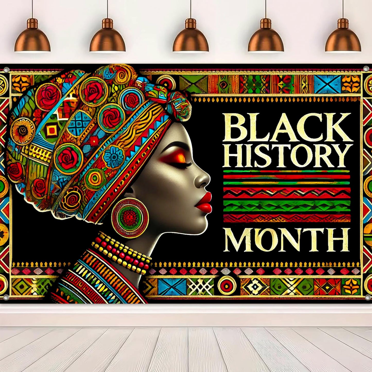 HOMETITUTE Black History Banner African Culture Power Decorations 71 x 43 Inch BST326H