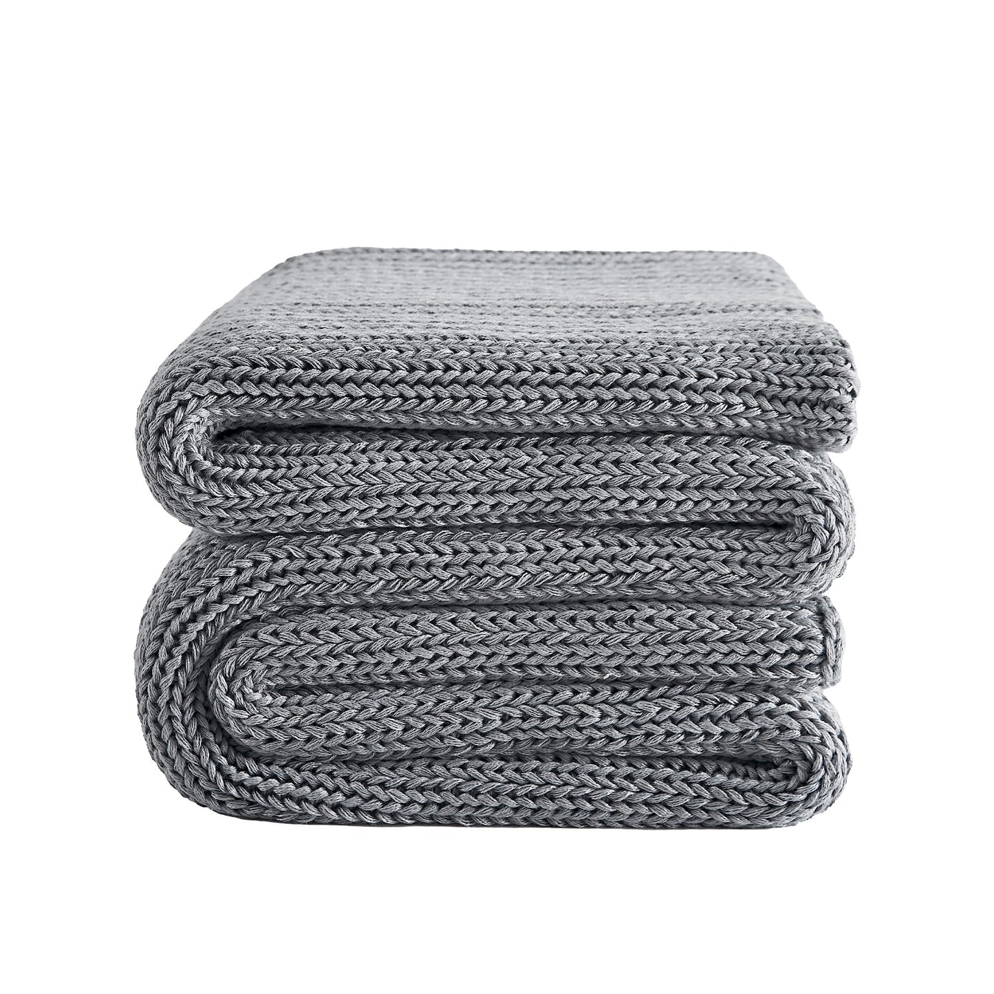 L'AGRATY Knitted Weighted Blanket - 48"x72" 12lbs Cooling Chunky Knit Heavy Blanket for Adults Braided Crochet Throw Thick Cable Yarn Knit Decorative No Beads Evenly Weighted Machine Washable | No Beads Evenly Weighted Machine Washable Chunky Braided Croc