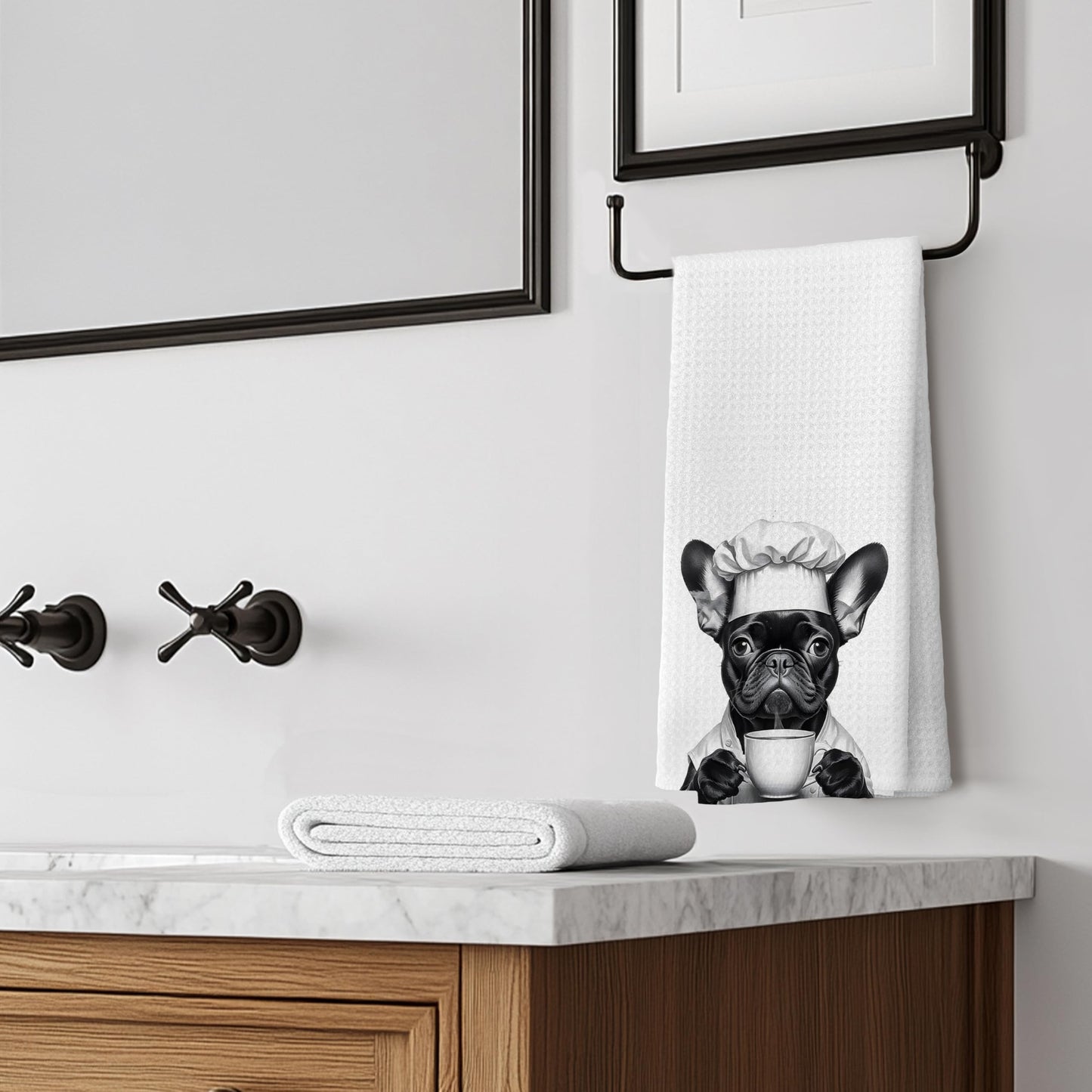 Funny Black Labrador Retriever Kitchen Towels, Black Lab Gifts Dish Tea Towels for Kitchen Decor, Gifts for Labrador Dog Lovers Hand Towels, 16x24 Inches BST202