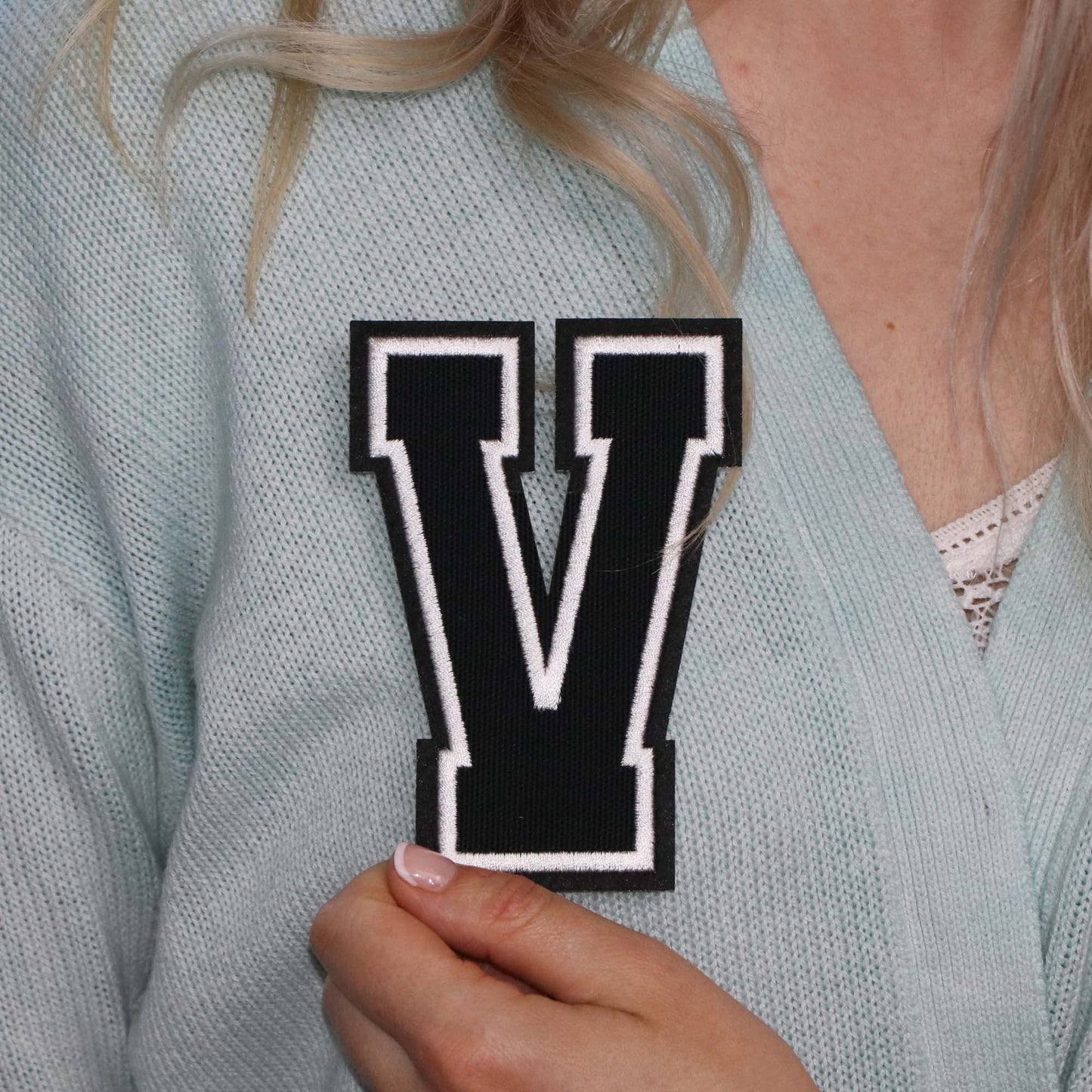 Iron On Letters Patches Premium Quality - Letter for Clothing - Varsity Patch Transfer for Clothes - Embroidered Letters Patches for Jersey Jackets - Sew on Appliques Red BST220