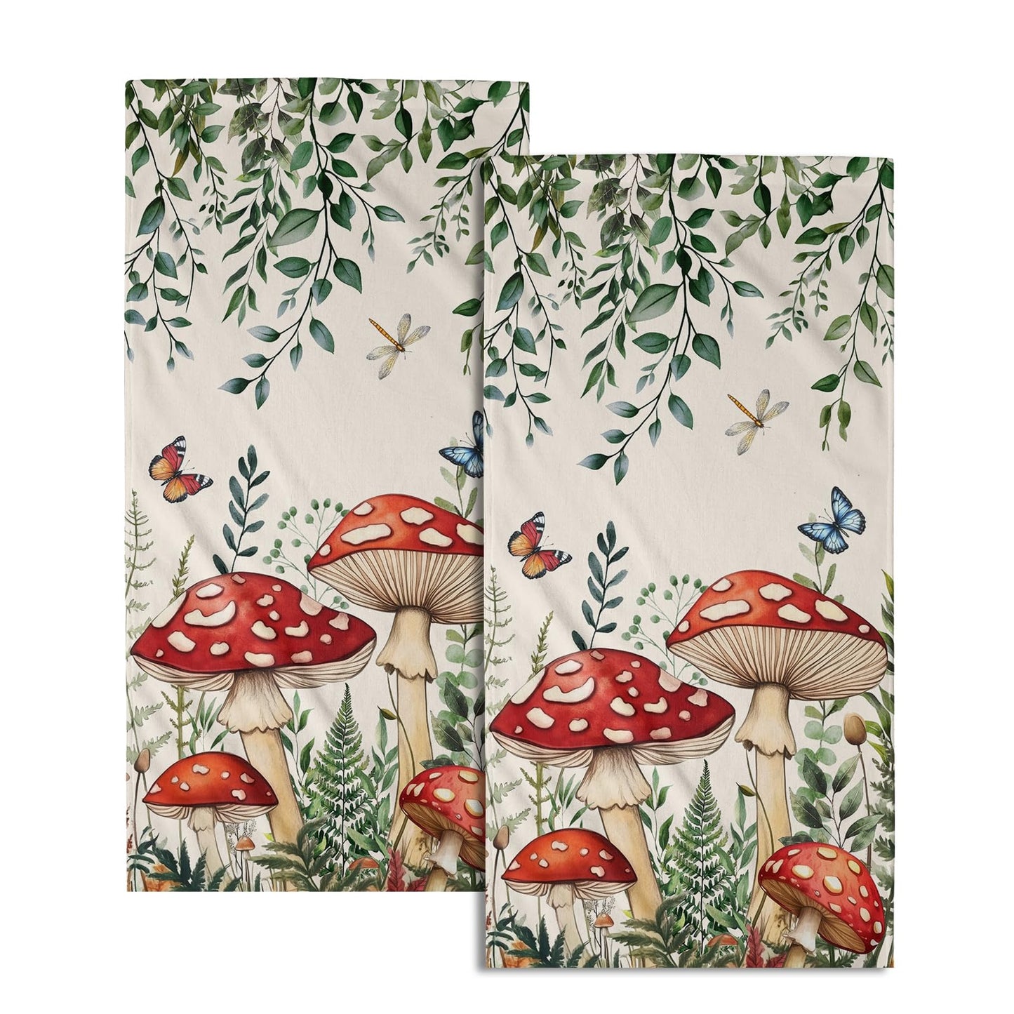 Imiss Coral Starfish Hand Towels for Bathroom，Nautical Coastal Seashell Guest Towels 14.4 x 28.3 Inch Set of 2 Soft Small Bath Towel Kitchen Dish Towels for Home Hotel Gym Spa BST220