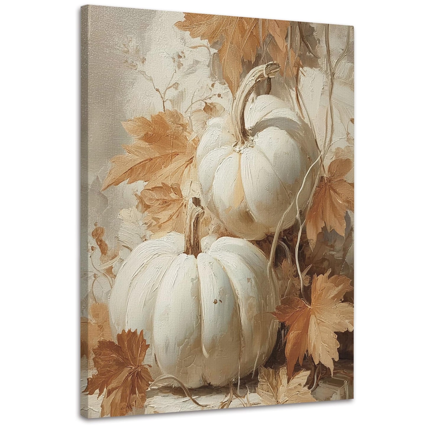 WOTYPU Fall Farmhouse Wall Art Decor, Farmhouse Fall Decor, Rustic Pumpkin Patch Scarecrow Truck Harvest Autumn Thanksgiving Framed Canvas Prints Poster Wall Decorations for Farm Home, 11x14 BST326H