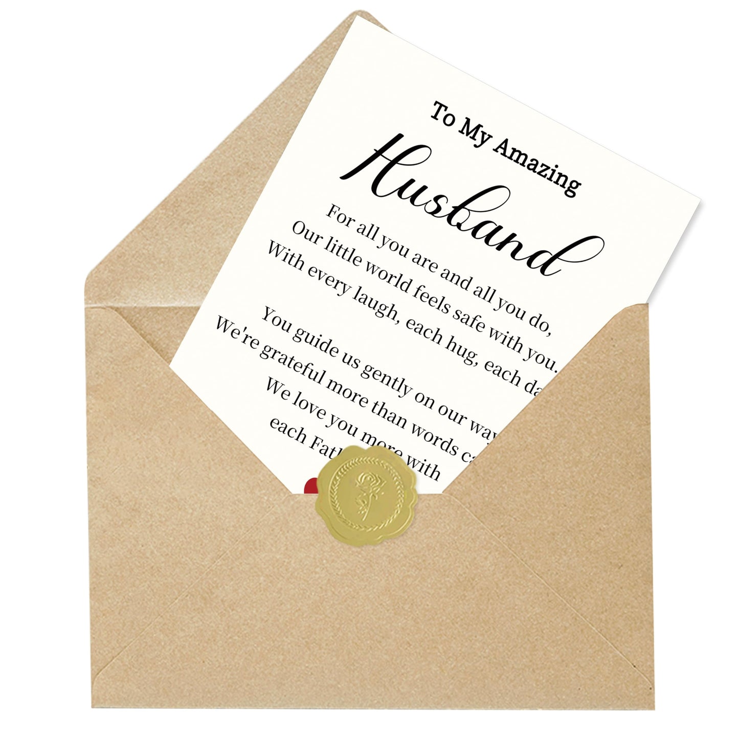 Fathers Day Card Gifts for Husband,Fathers Day Card Gifts from Wife,Happy Father's Day Cards Decorations Gifts For Husband,Heartfelt Appreciation Gift from Wife BST220