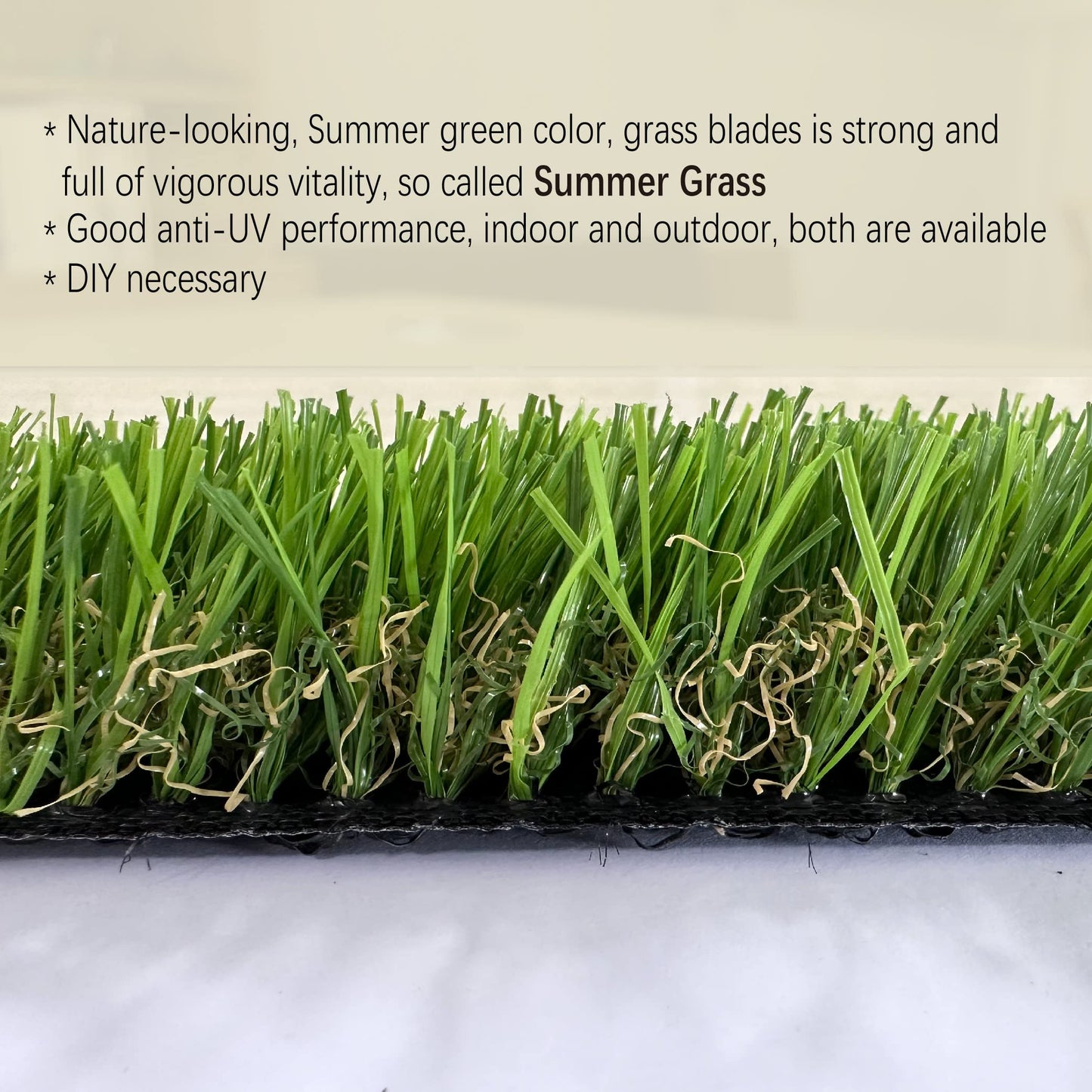 KuGuo Artificial Grass Decoration Strip Indoor/Outdoor DIY Fake Grass (Autumn, Width 2in x Length 11ft) BST220