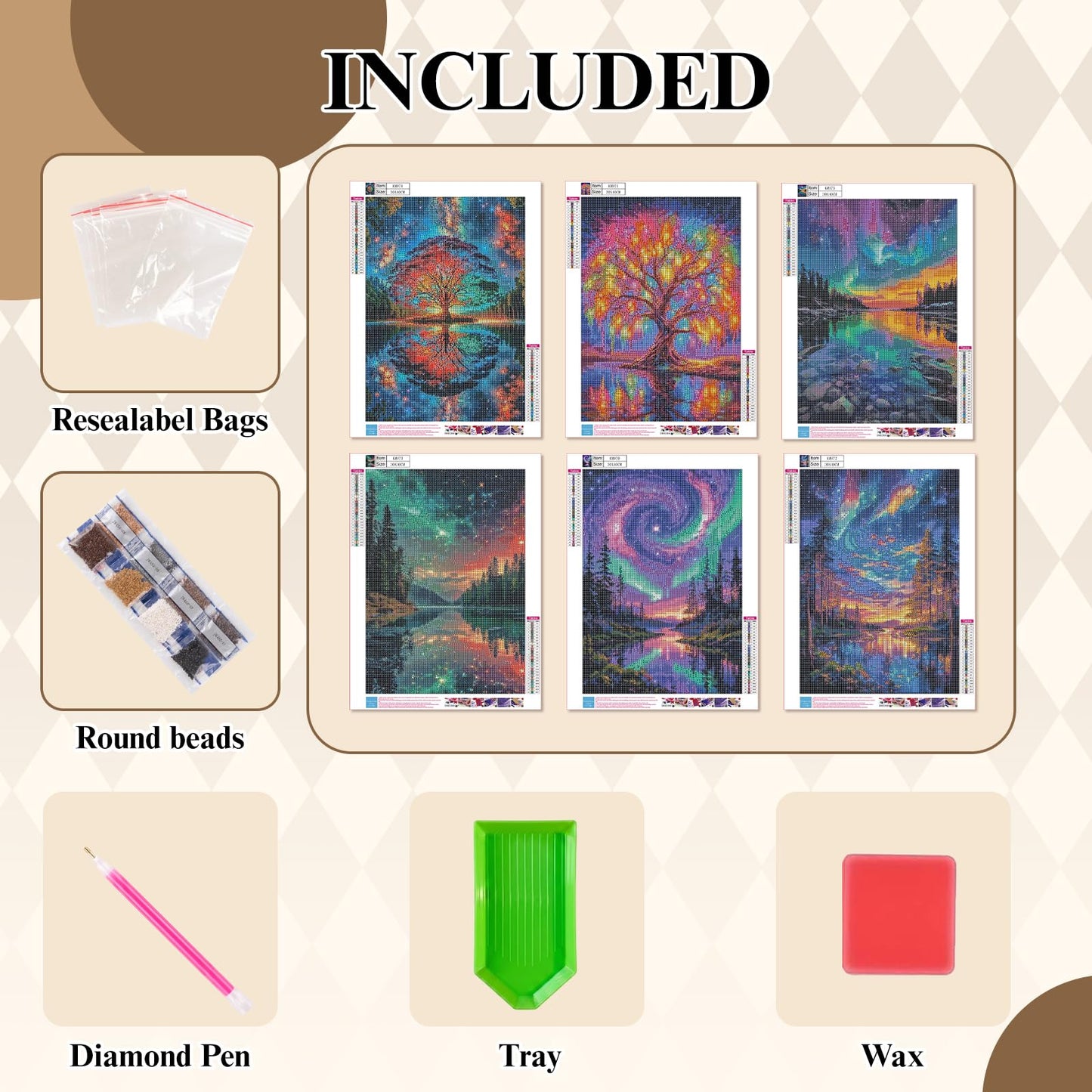 Mosaflare White Tigers Diamond Painting Kits for Adults 12x16 Inch | 5D Diamond Art for Beginners, DIY Full Round Drill Paint by Diamonds Dot Gem Art for Adult, Home Wall Decor BST326L
