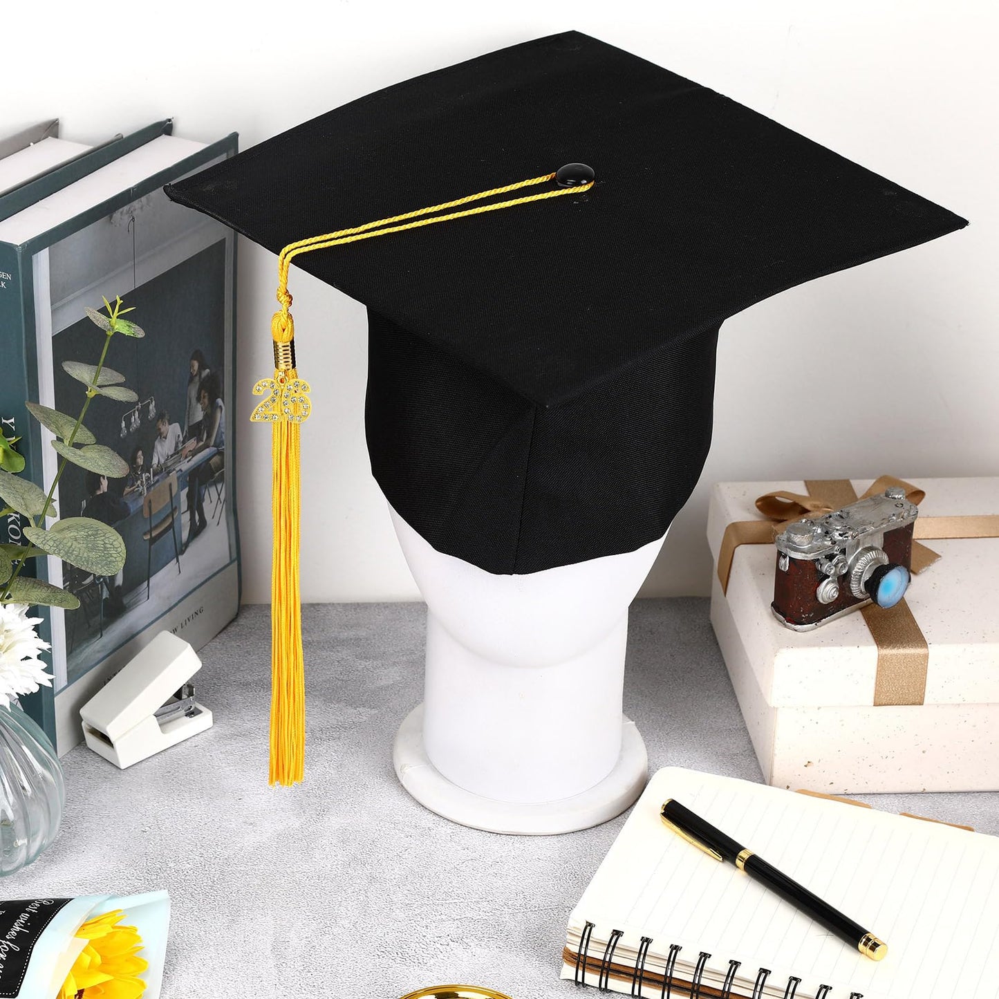 JULMELON 2026 Graduation Tassel, 2026 Graduation Cap Tassel with Bling Charm for 2026 Graduate Hat Ceremonies Accessories (Black) BST220