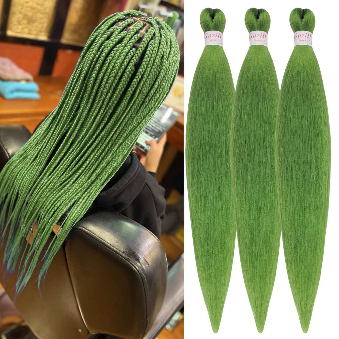 Purple Braiding Hair Pre stretched Knotless 26 inch | Hypoallergenic Synthetic Purple Prestretched Ez Braid Knotless Itch Free Soft Yaki Texture Hot Water Setting WN420