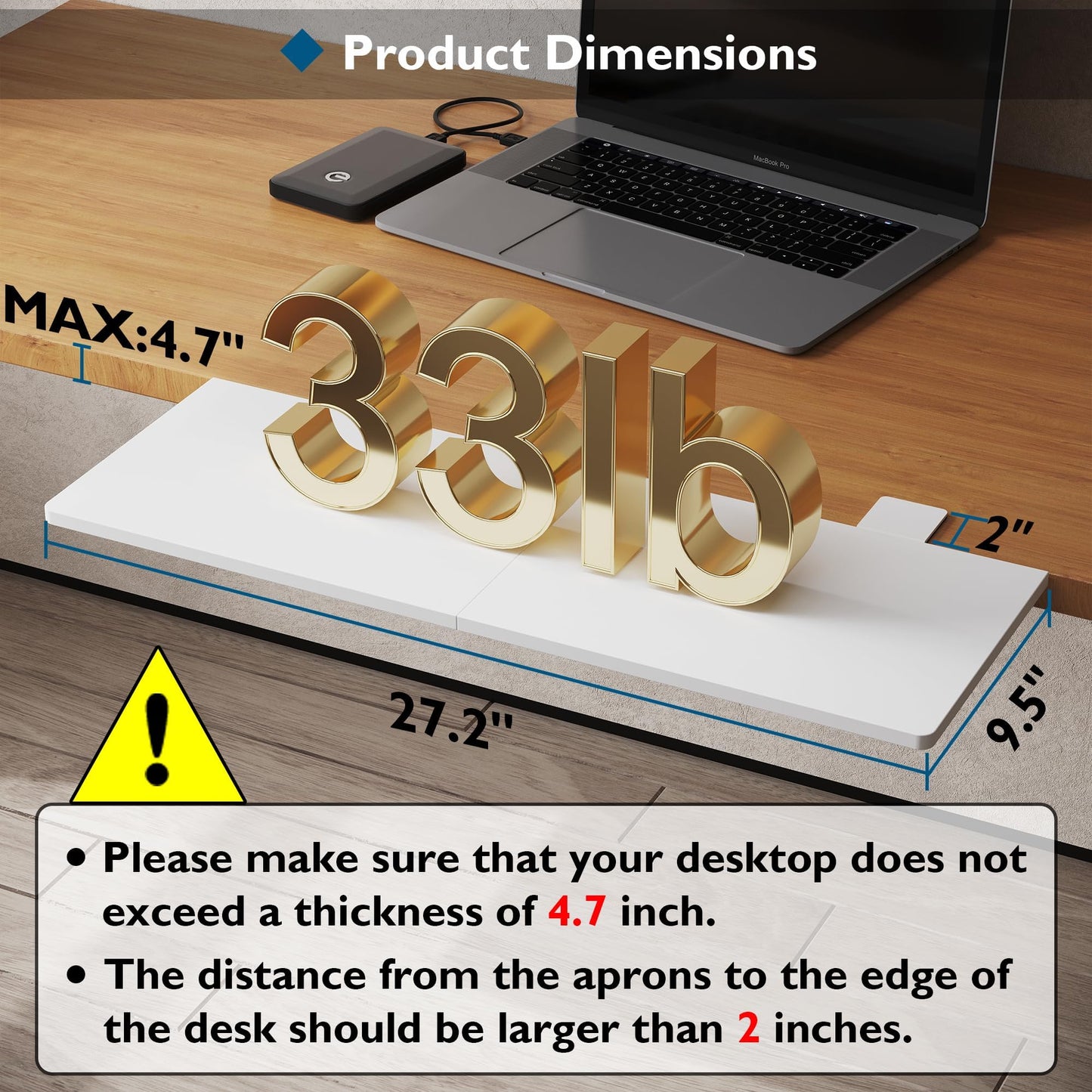 BONTEC Ergonomic Desk Extender Tray, 9.5"x9.1" Wrist Rest Shelf | 90°Foldable Elbow Support, Table Mount Arm, Clamp on Computer Arm Rest for Desk, Office & Home Use,Durable Easy to Install BST202
