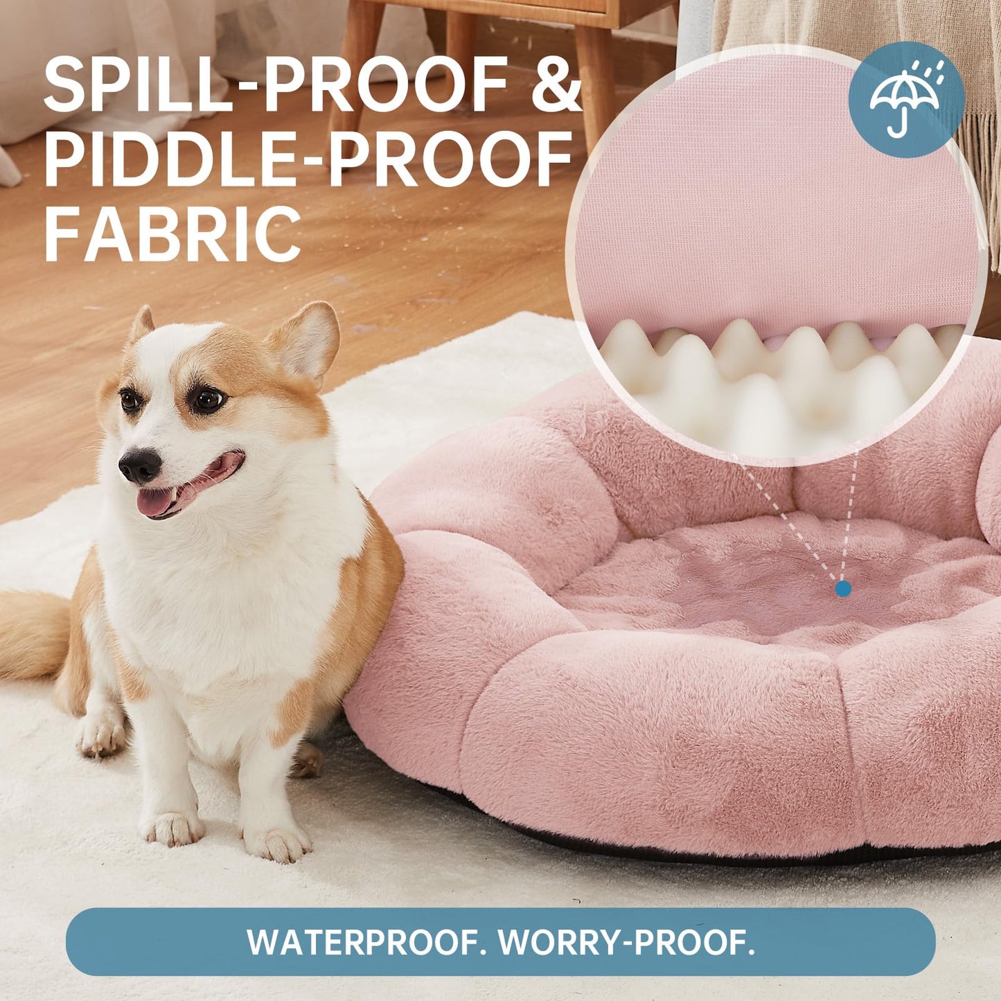OhGeni 20 inches Calming Donut Dog & Cat Bed for Small Pets N28