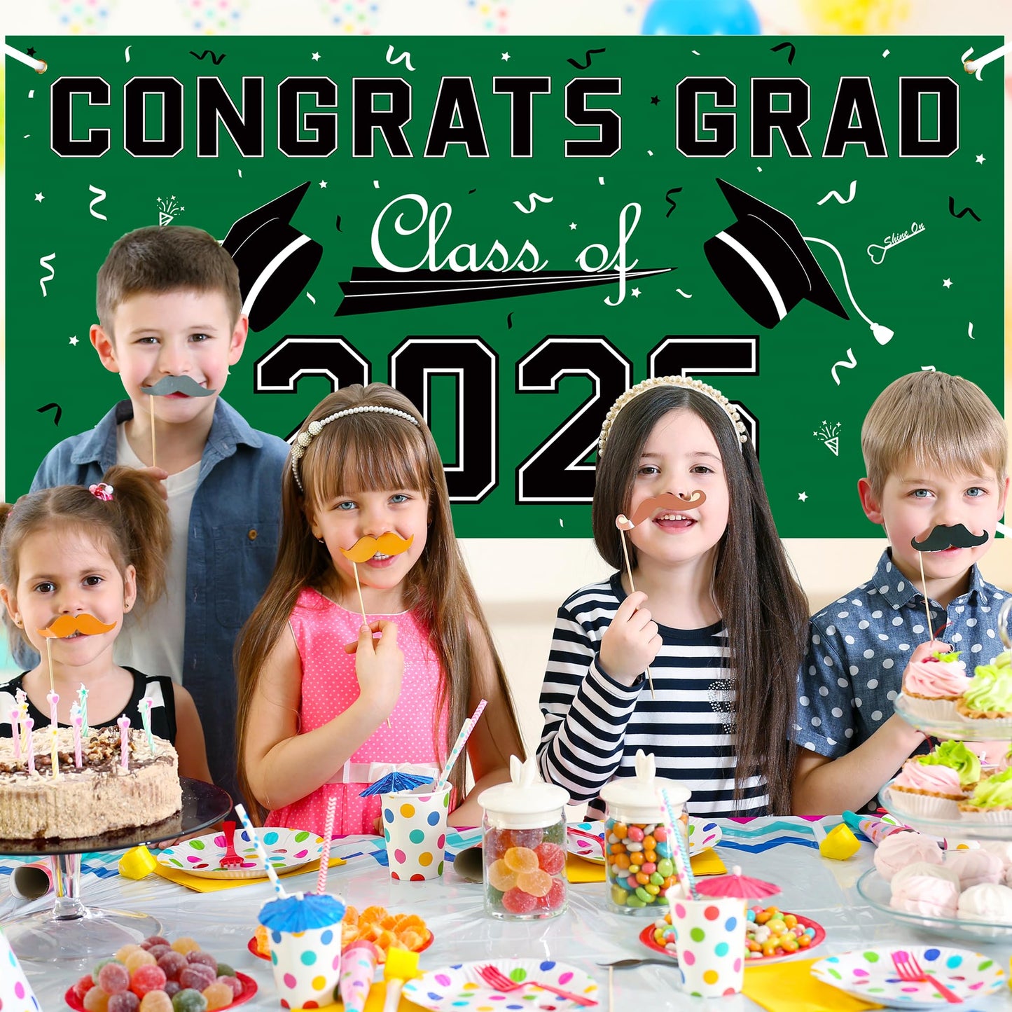 Graduation Decorations 2026 2027 - Red Polyester Graduation Backdrop - Graduation Party Decorations - Congrats Grad Banner - Graduation Decorations Class of 2026,Graduation Party Favors Supplies Yard Sign WN420