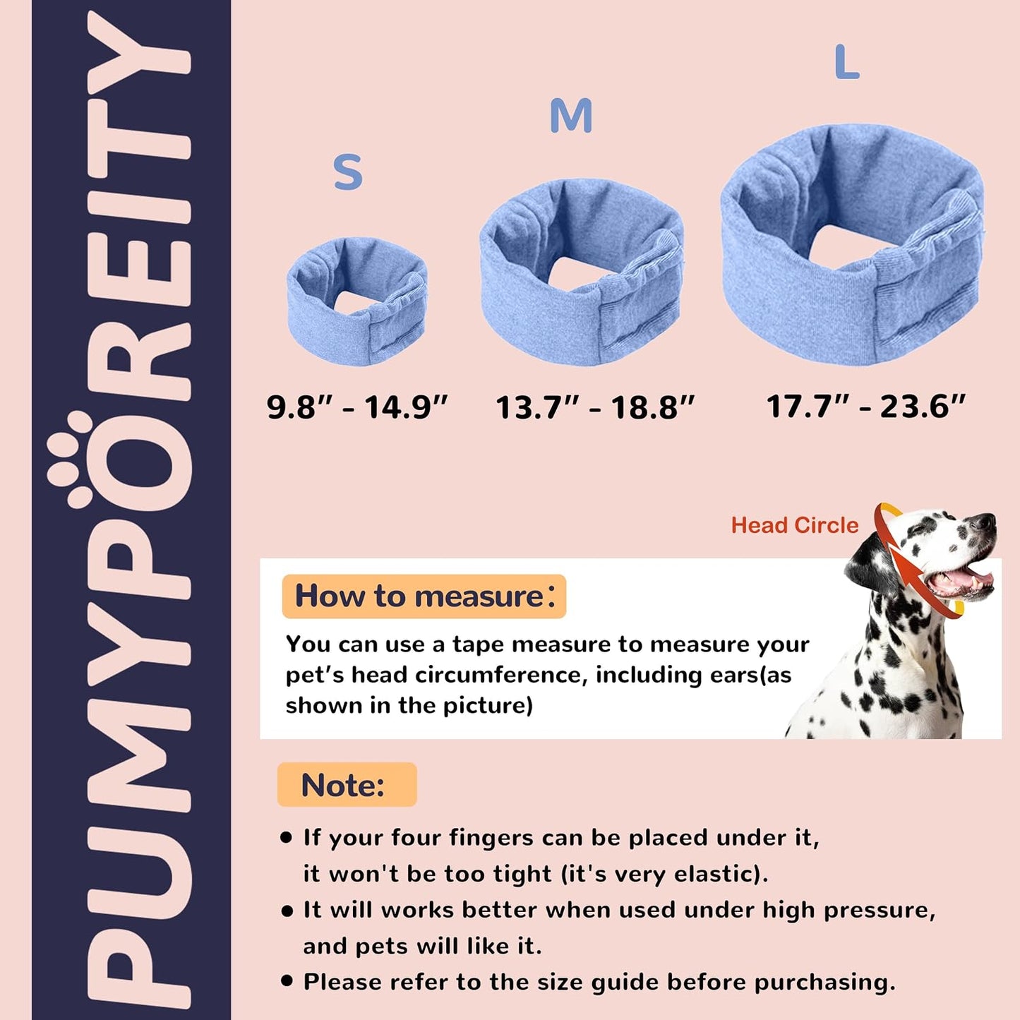 PUMYPOREITY No Shake Dog Ear Cover for Anxiety Relief, Adjustable Headband for Hematoma, Grooming and Force Drying, Pet Thunderstorms Ear Protection, Comfort Hoodie for Anxiety WN420