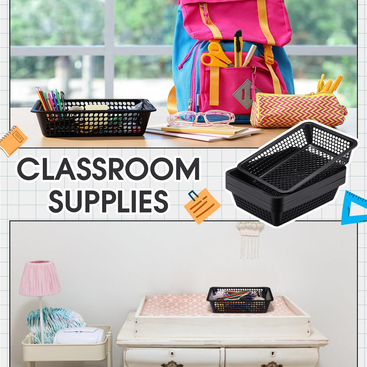 Zhehao 24 Pcs Paper Organizer Basket RD2