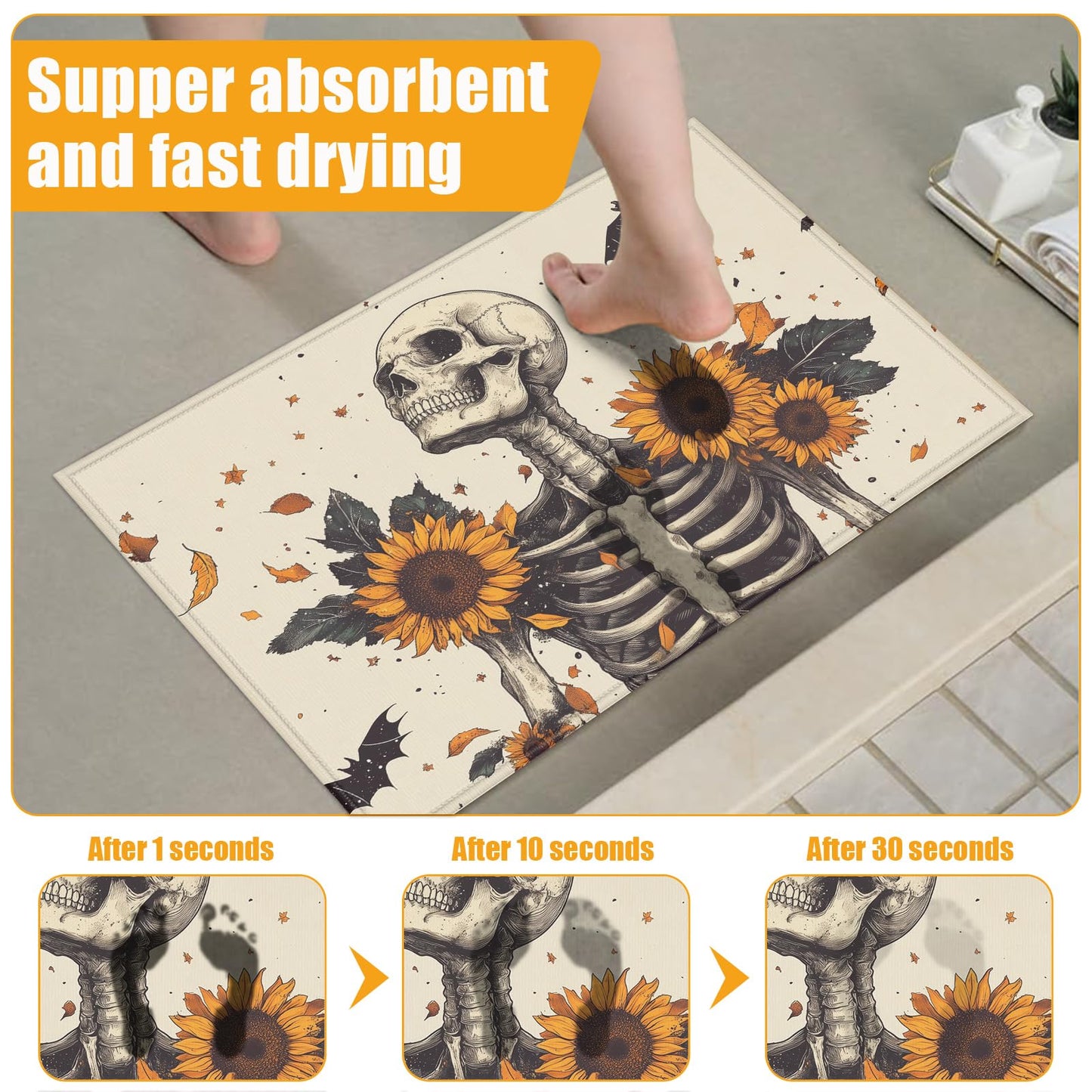 Red Spider Web Bath Mat for Bathroom,Washable Door Mat Absorbent Bath Rug Non-Slip Floor Rug Carpets,for Kitchen Bedroom Indoor BST220