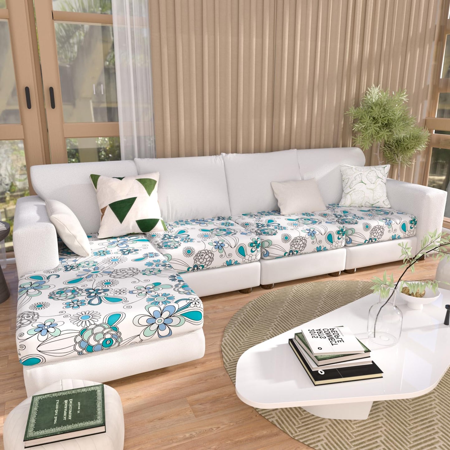 Stretch Couch Cushion Covers for Individual Sofa Seat Cushion,Washable Slipcover for Chair Loveseat Sofa,Furniture Protector Cushion Sofa Cover(Backrest or Seat) BST326H