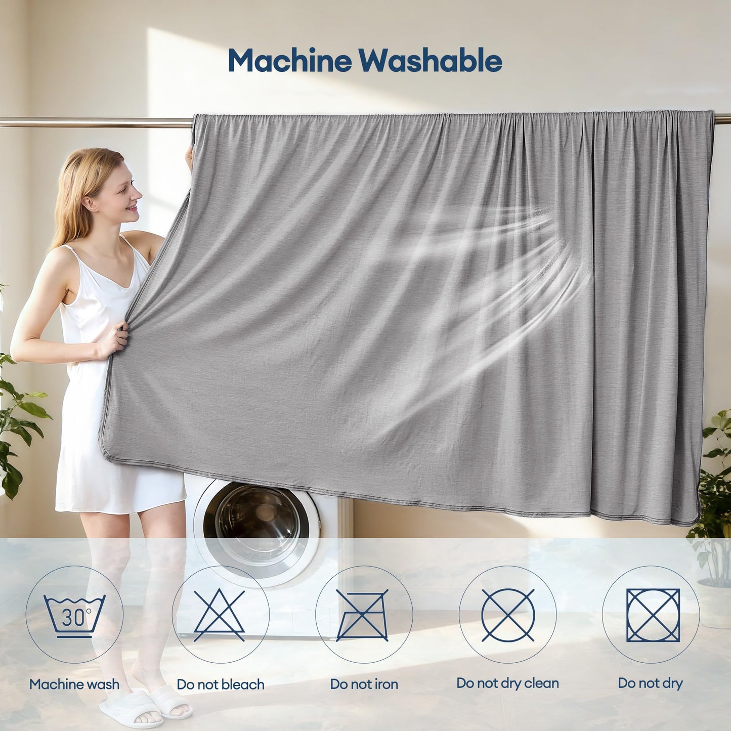 VFROO Cooling Blanket for Hot Sleepers Twin Size 60''×80'', Summer Blanket Thin Lightweight Breathable, Absorbs Sweat Heat to Keep Adults Cool, Cold Blanket for Sleeping on Bed Couch, Grey BST326H