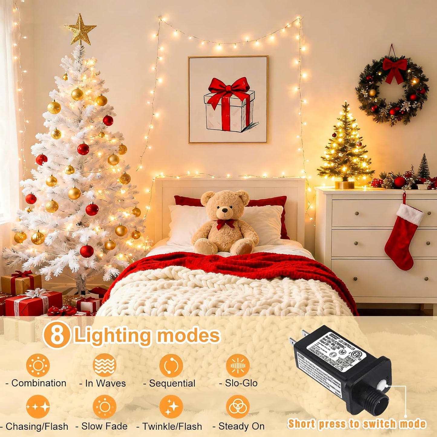 LED String Lights 165FT 500 LED Outdoor String Lights 102
