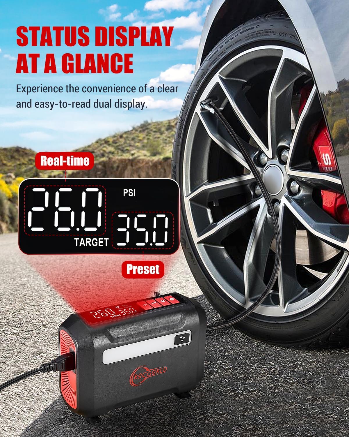 ROCGORLD R8 Tire Inflator Portable Air Compressor 69