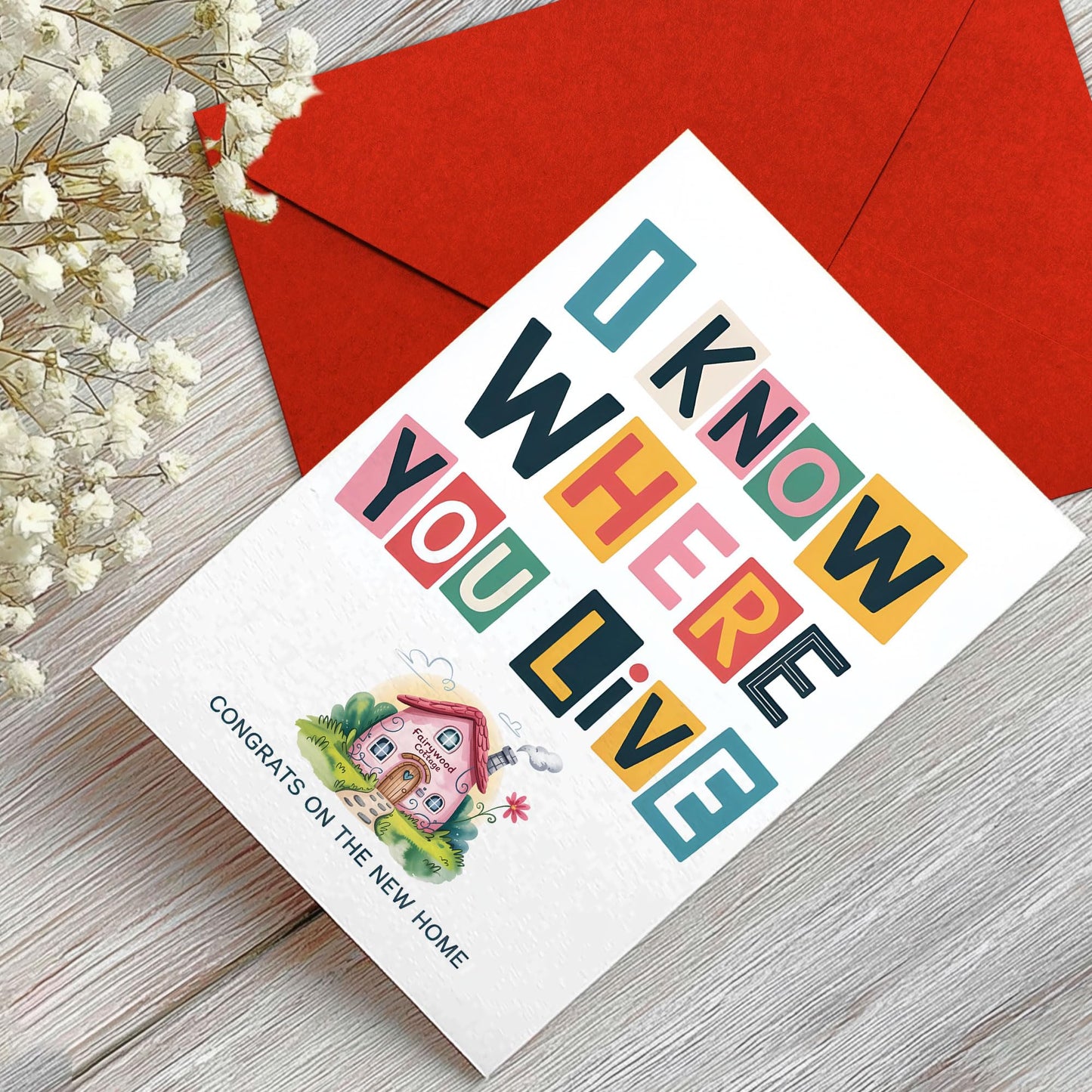 Congrats on Your New Home Housewarming Greeting with Gold Lettering and Key Design, Funny Congratulations Gift for New Homeowners, First-Time Buyers, Friends, Neighbors, Real Estate Clients Single 5.3''x8'' with Envelope BST326L