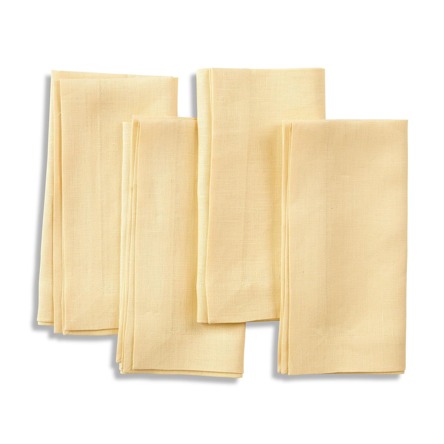 Solino Home 100% Linen Square Placemats White, Fete 14 x 14 in, Set of 4 | Square Table Mats square place settings for daily and festive dining; neatly mitered corners; Pure Linen; OEKO-TEX Certified BST326SOLH