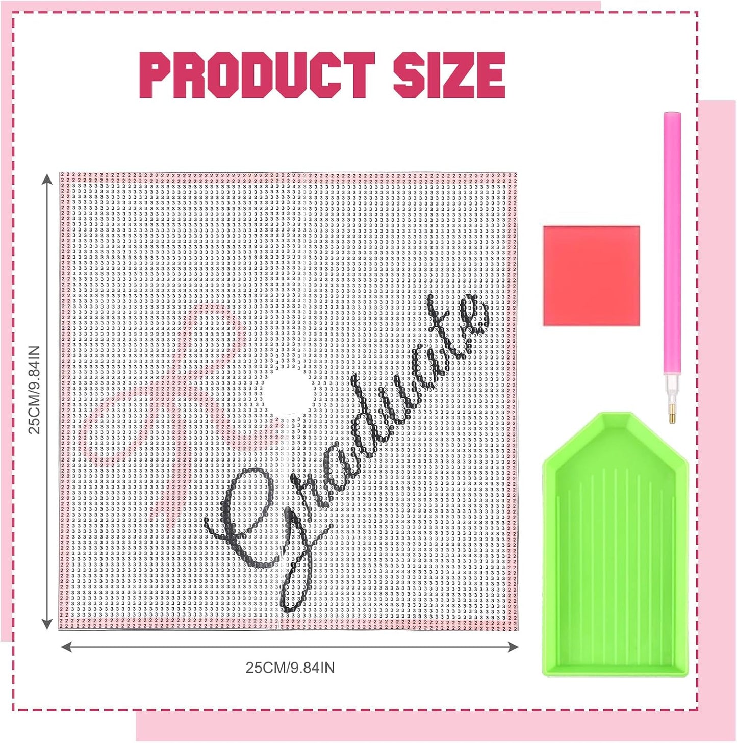 Knitgrip Graduation Cap Decoration Kit Pink Bow Diamond Grad Cap Topper for Her Graduation Gifts Glitter 2026 Diamond Painting Art Grad Hat Decorations for Girls DIY Craft Class of 2026 Graduate Gifts BST202