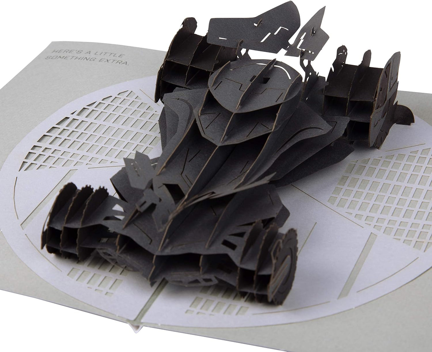 PopCraft DC Comics Batman Batmobile Pop-Up Greeting Card for Men, Displayable 3D for All Occasions - Blank Inside - Valentine's Day, Birthday, Holiday, Father's Day, Anniversary, Love - 5 x 7