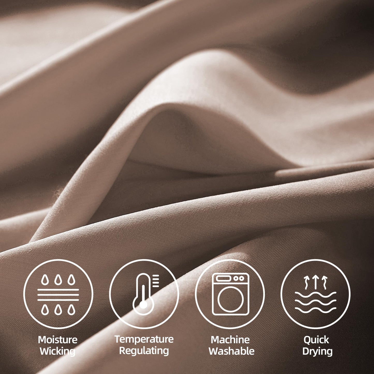 4 Piece Twin Size Sheet - Cooling Bed Sheets Set, Blend Rayon Derived from Bamboo, Breathable Soft Hotel Luxury Bedding & Pillowcases, Silky Fit 16 inch Extra Deep Pocket, Oeko-Tex - Olive Green BST326H
