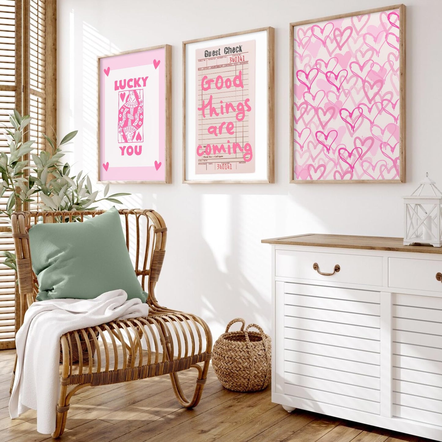 Matisse Abstract Wall Art Decor Pink Flower Canvas Pictures Picasso Aesthetic Wall Art Henri Matisse Prints Poster Abstract Flower Painting Market Artwork for Bedroom 12x16 Inch Unframed Set of 3 BST202
