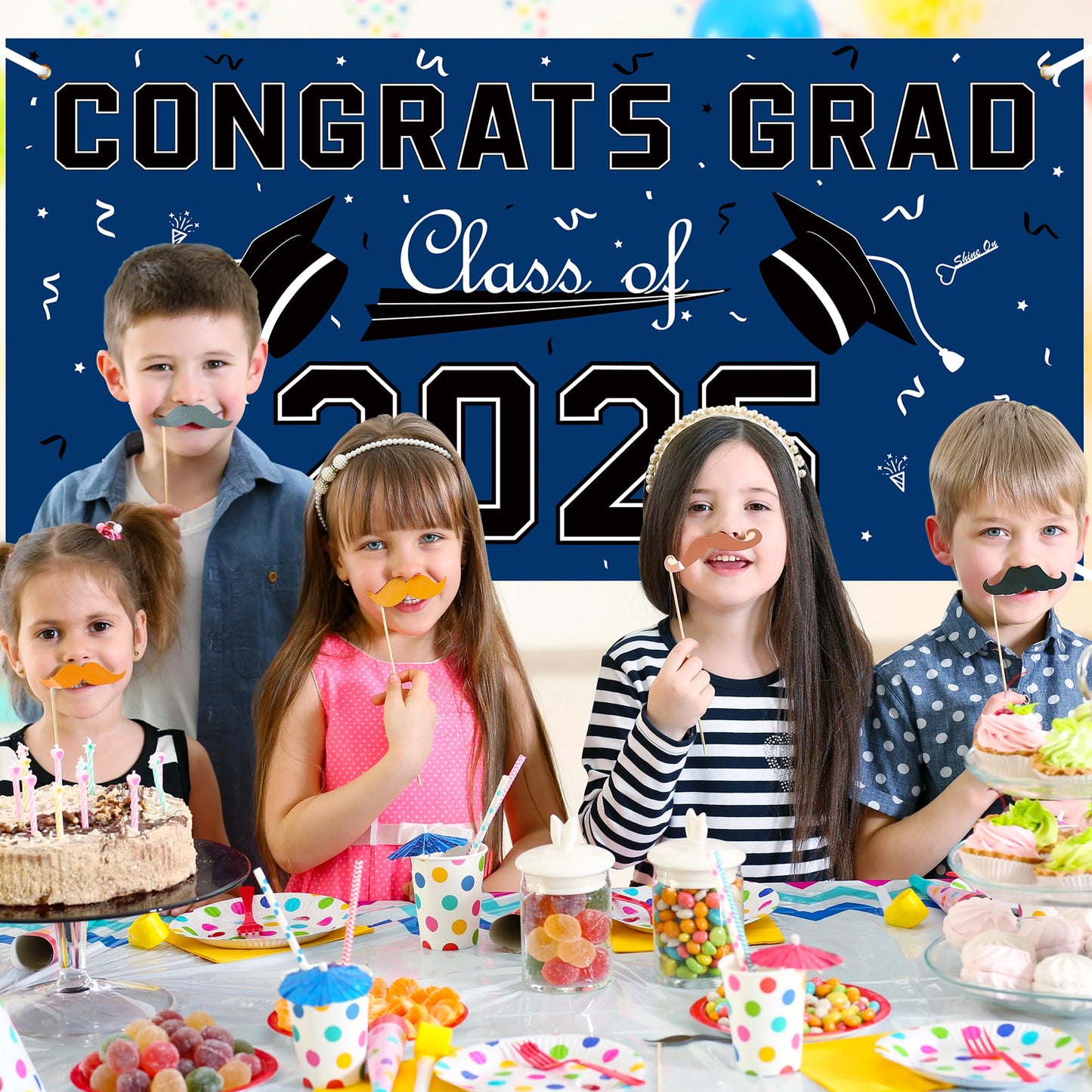 Graduation Decorations 2026 2027 - Red Polyester Graduation Backdrop - Graduation Party Decorations - Congrats Grad Banner - Graduation Decorations Class of 2026,Graduation Party Favors Supplies Yard Sign WN420