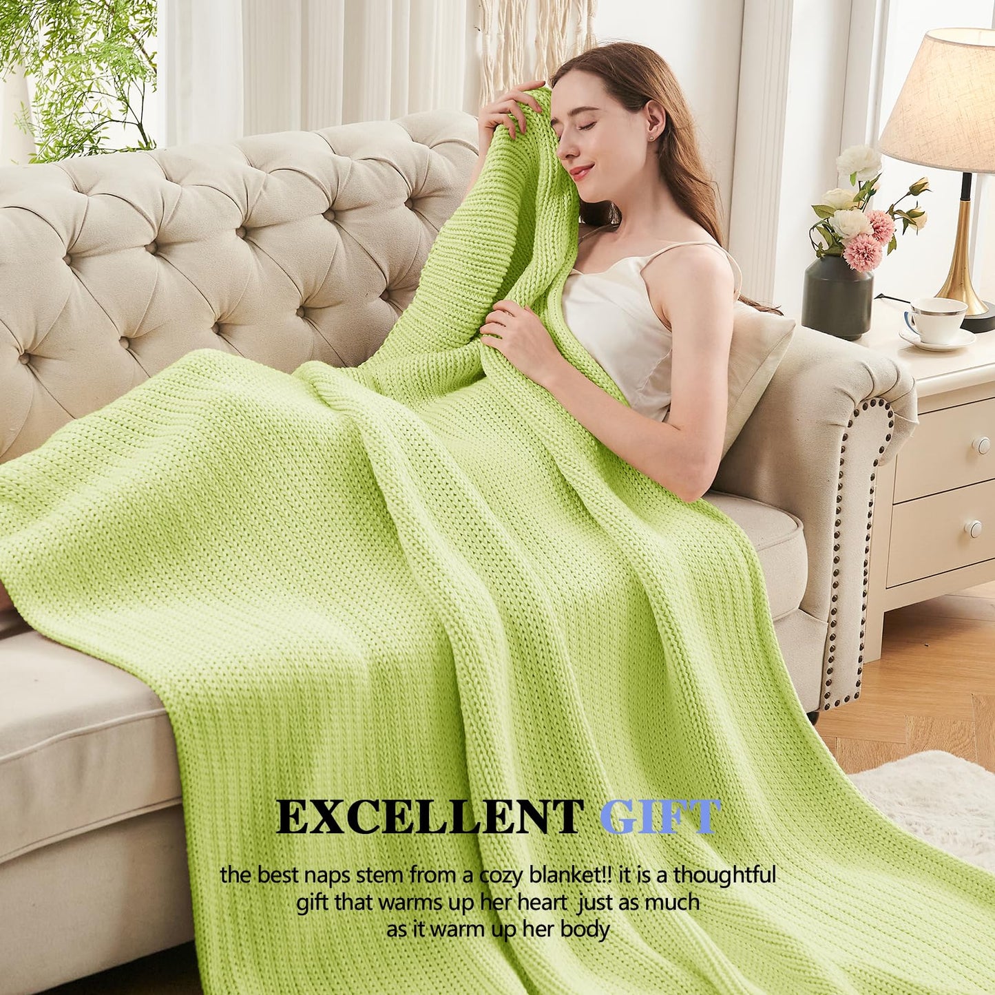 L'AGRATY Knitted Weighted Blanket - 48"x72" 12lbs Cooling Chunky Knit Heavy Blanket for Adults Braided Crochet Throw Thick Cable Yarn Knit Decorative No Beads Evenly Weighted Machine Washable | No Beads Evenly Weighted Machine Washable Chunky Braided Croc