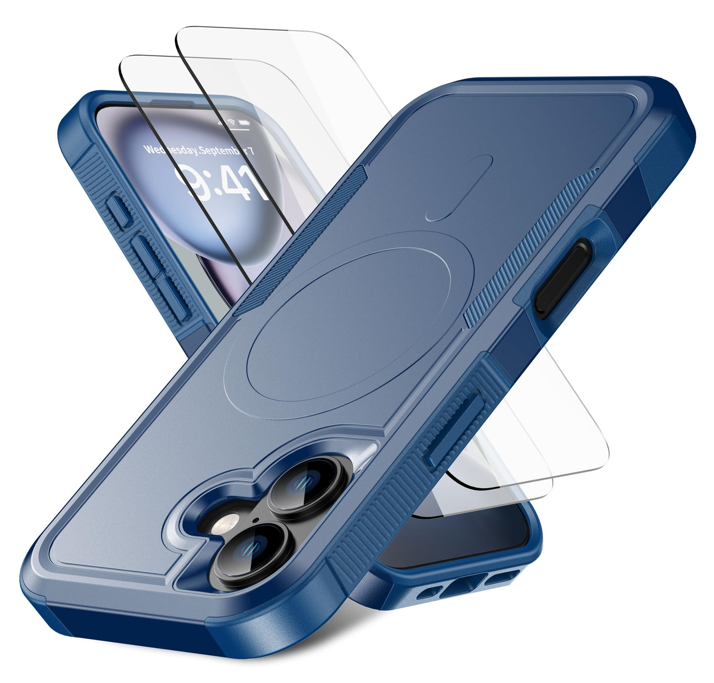 Magnetic for iPhone 17 Air Case [Compatible with MagSafe] [Shockproof] [Heavy Duty Protection] Pocket-Friendly & Tough Non-Slip Protective Phone Cover for iPhone 17Air 6.6", Black WN420