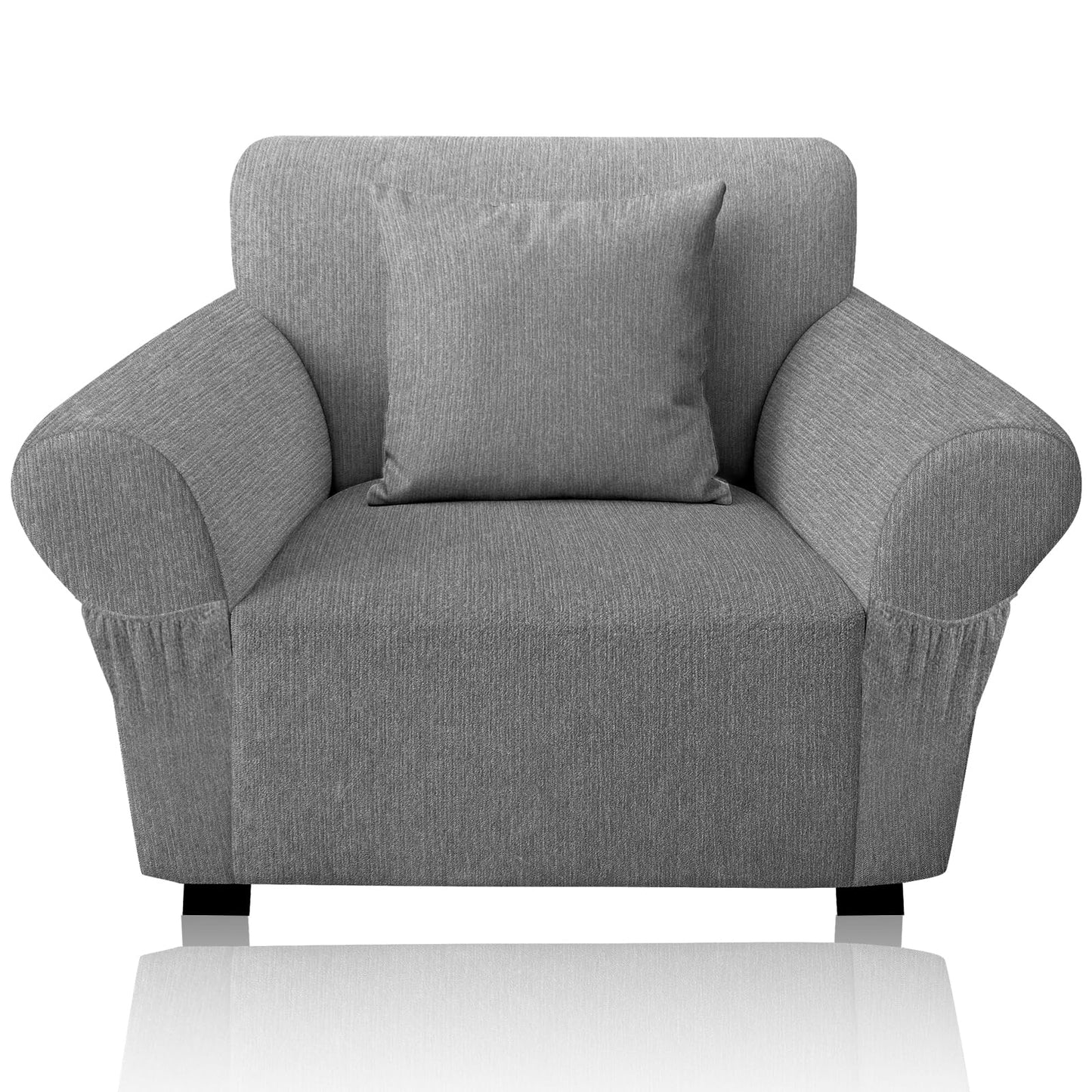 Sofa Slipcover with 2 Pillow Cover for 3 Cushion Couch, Non Slip Furniture Protector with Elastic Bottom, Washable Sofa Cover for Kids, Pets (Sofa, Navy) BST326H